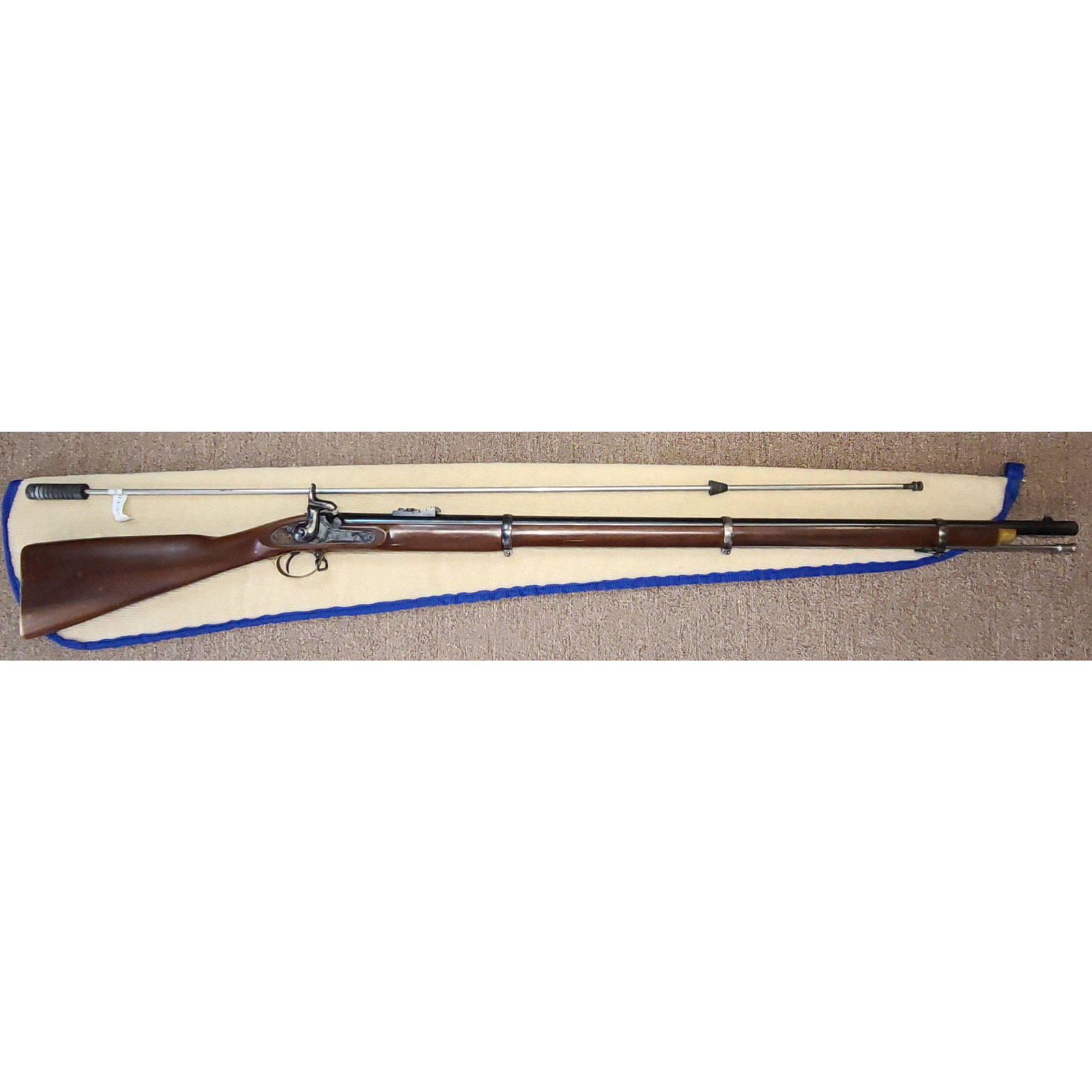 Replica Pedersoli 1853 Enfield 3 Band Rifled Musket Gun: Replica Pedersoli 1853 Enfield 3 Band Rifled Musket Gun N/SSA Approved With Extras See Pics. Excellent And Still Shows The Original Blue Finish Gun Metal seen In Pics. $65.00 will be added to all fire