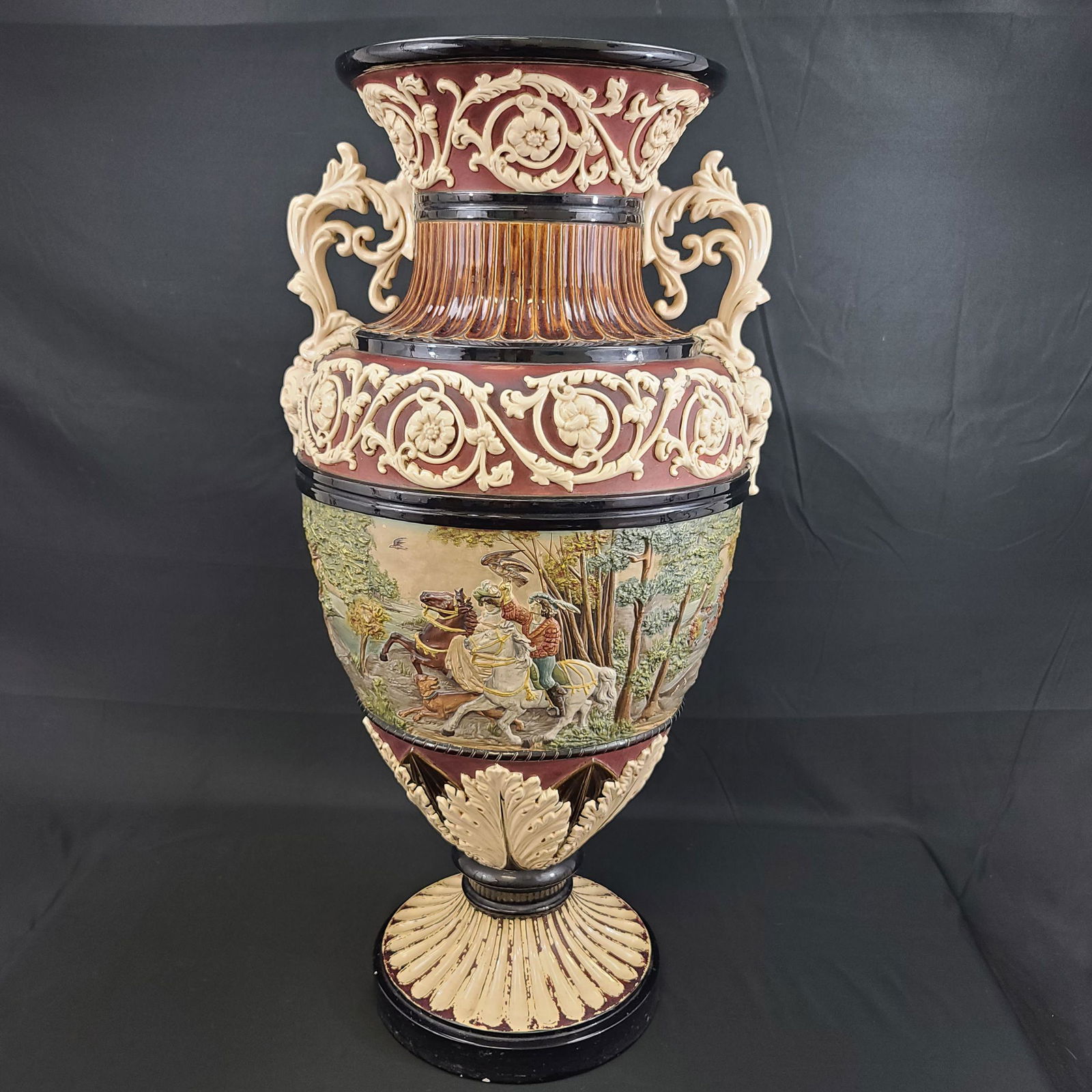 A Monumental 19th Century Majolica Vase (1 of 20)