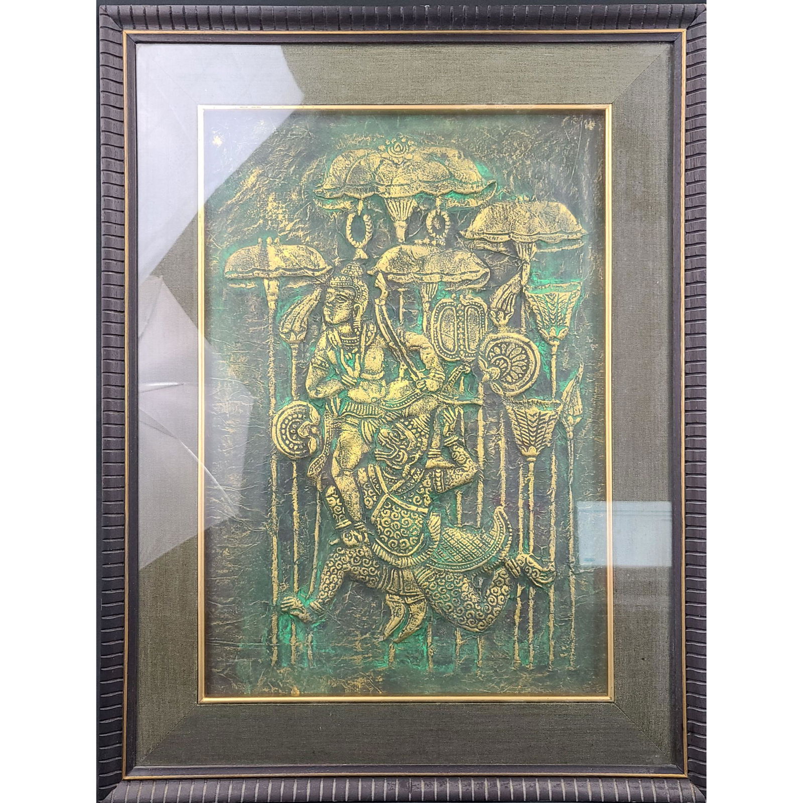 Cambodian Temple Rubbings from Angkor Wat Temple: Cambodian Temple Rubbings from Angkor Wat Temple complex in the 1960's. Have value as process entailed creation of authentic rubbings is now illegal in Cambodia and Thailand due to its destructive eff