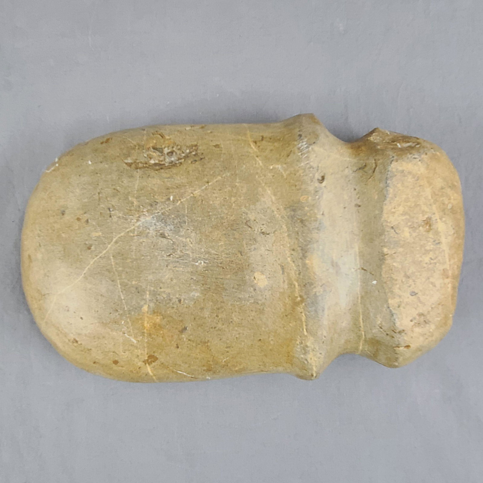 A Very Large Old Indian Artifact Stone Axe: Old Indian Artifact Stone Axe. Measure 11" x 6 1/4" x 2 1/4". From A St Louis Mo Estate.