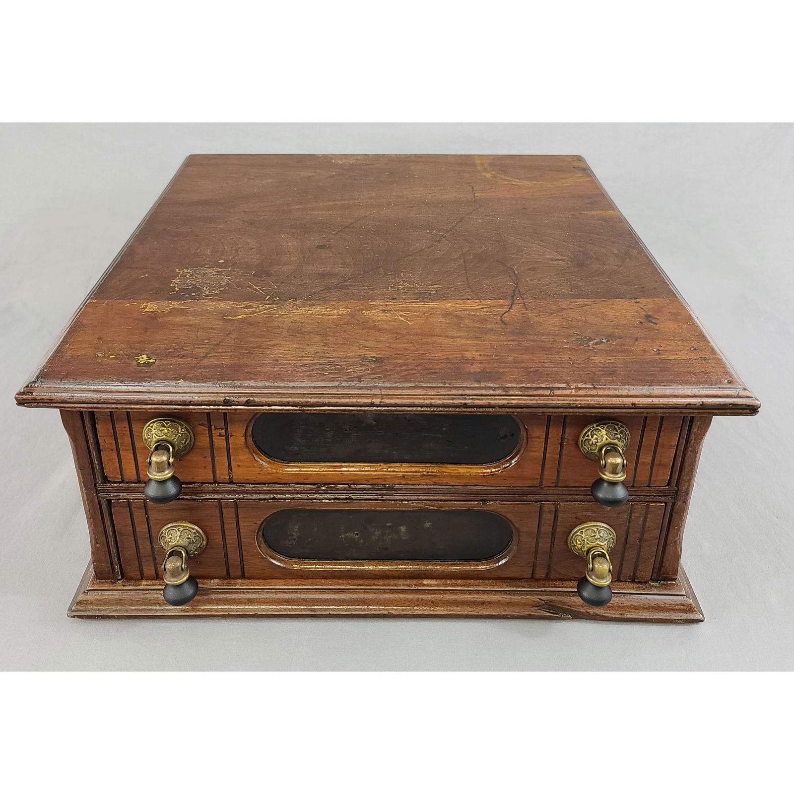 Antique Goff's Spool Cabinet Circa 1900's: Antique Goff's Spool Cabinet Circa 1900's, Measures 17 1/2" x 17 1/4" x 7 1/2"