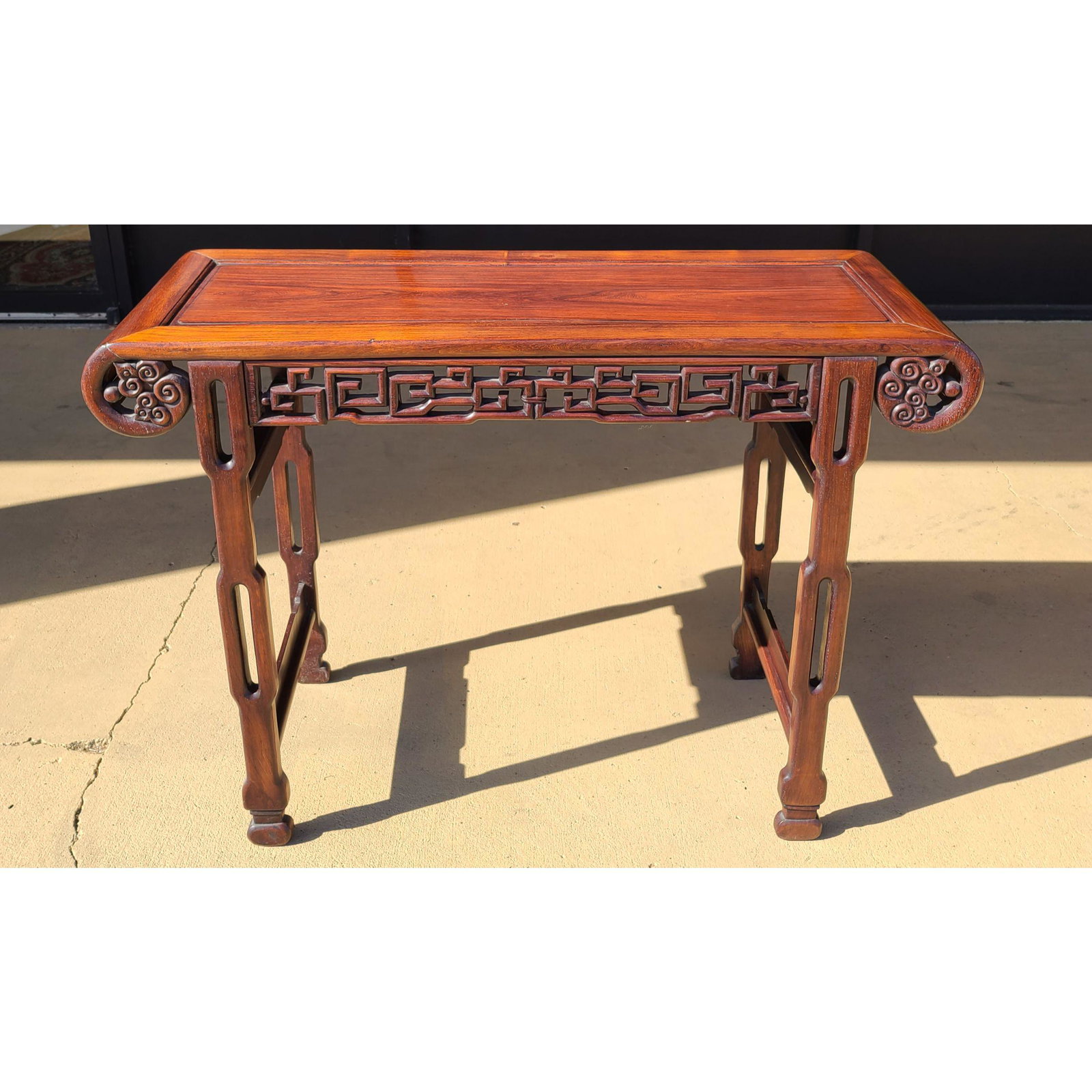 A Fine Antique Chinese Rosewood Altar Table 19th C: A Chinese Antique Rosewood Altar Table 19th C. Measure 45.5" x 15.5" x 32.5"