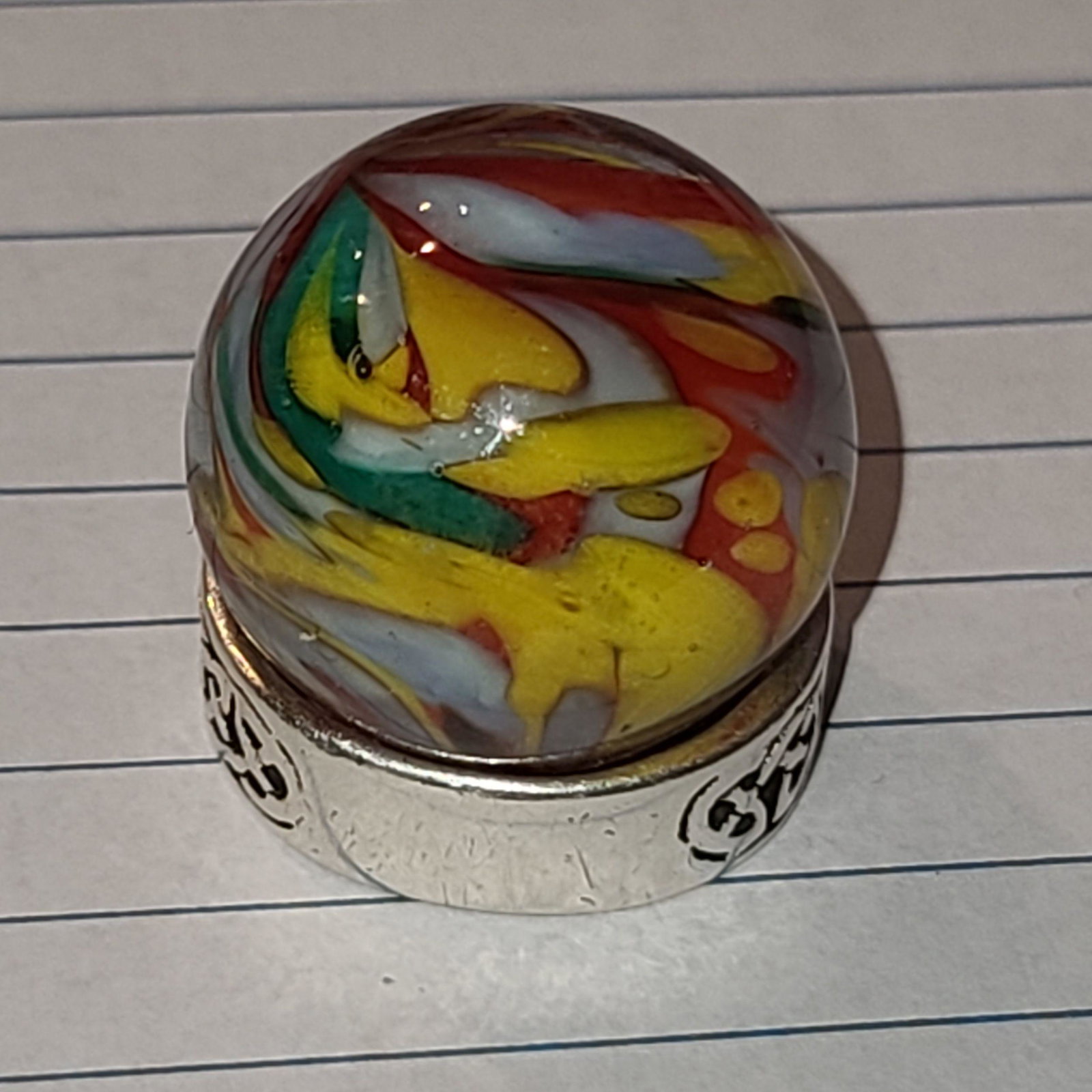 Vintage Glass Marble: Vintage Glass Marble Appx. 1"