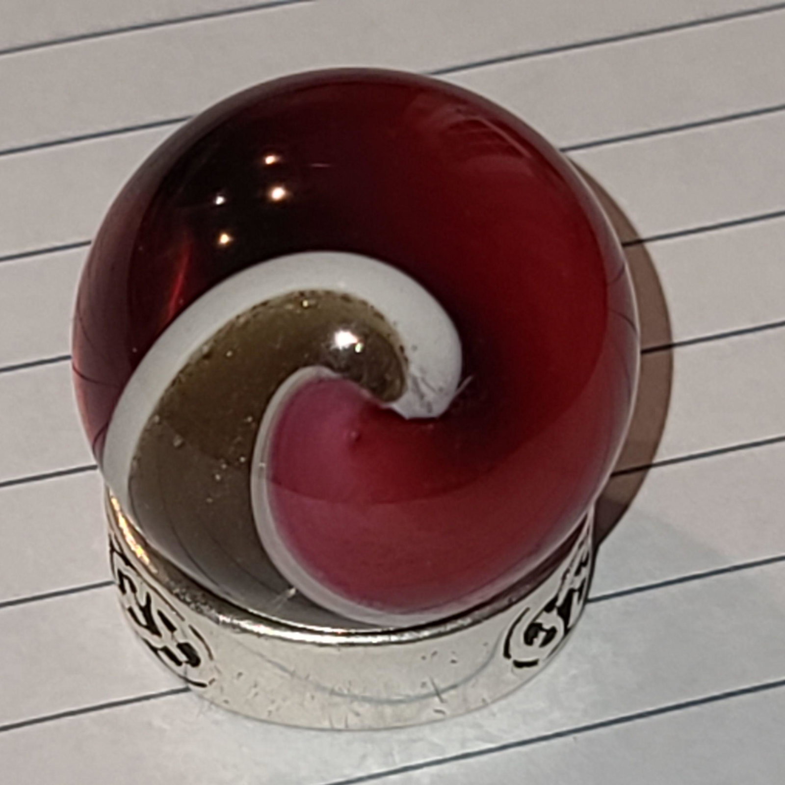 Vintage Glass Marble: Vintage Glass Marble Appx. 1 1/8"