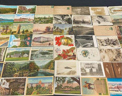 Lg Vintage Lot Of Assorted Postcards W/ Stamps, EARLY!! (1 of 10)