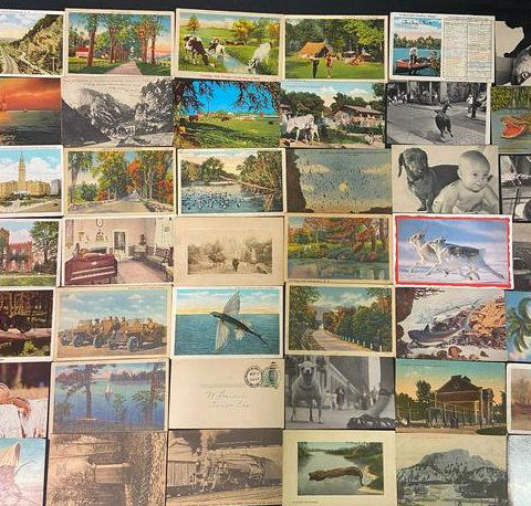 Lg Vintage Lot Of Assorted Postcards W/ Stamps, EARLY!! (1 of 10)