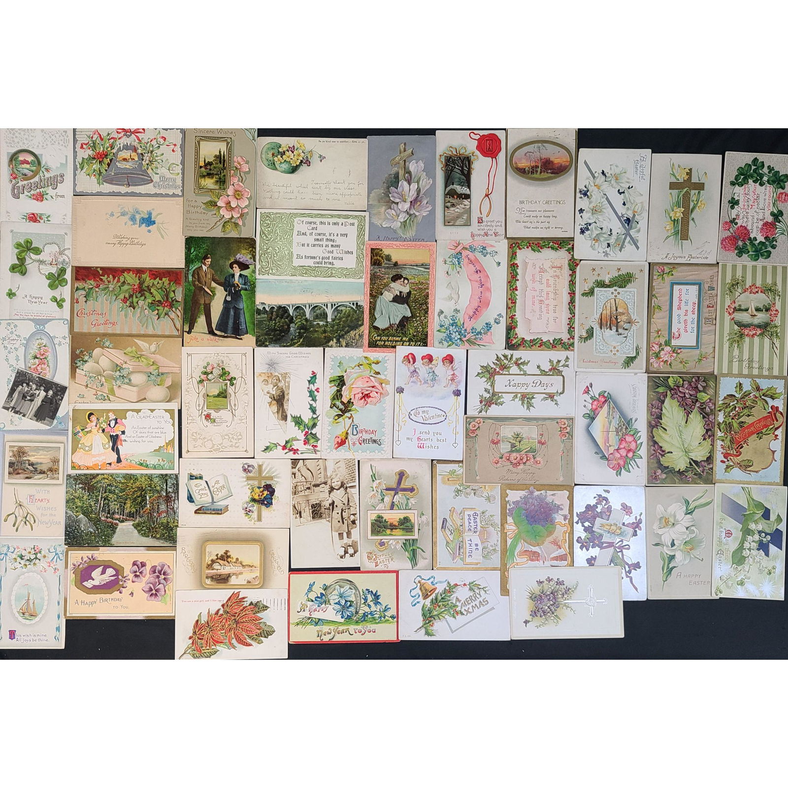 Lg Vintage Lot Of Assorted Postcards W/ Stamps, EARLY!! (1 of 12)