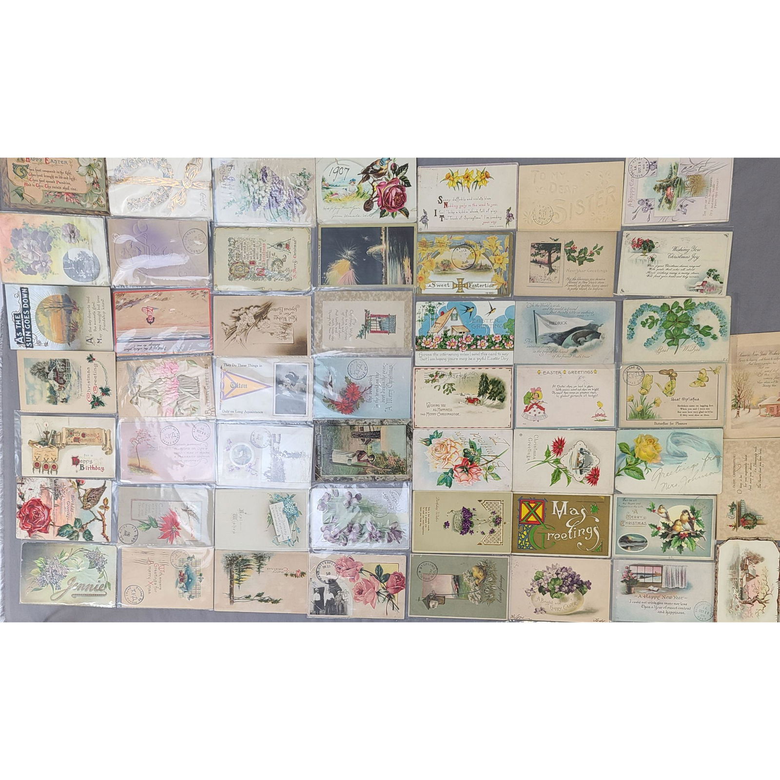 Lg Vintage Lot Of Assorted Postcards W/ Stamps, EARLY!! (1 of 16)