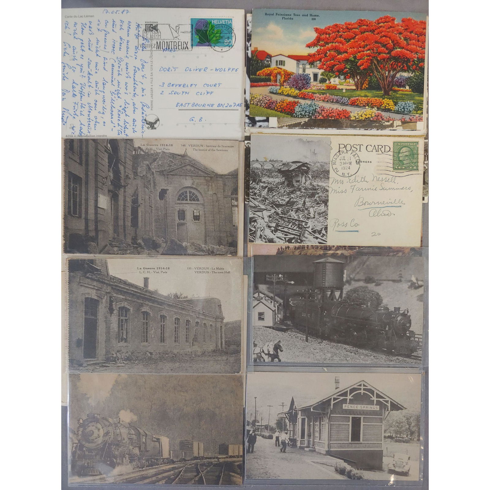 Lg Vintage Lot Of Assorted Postcards W/ Stamps, EARLY!! (1 of 2)
