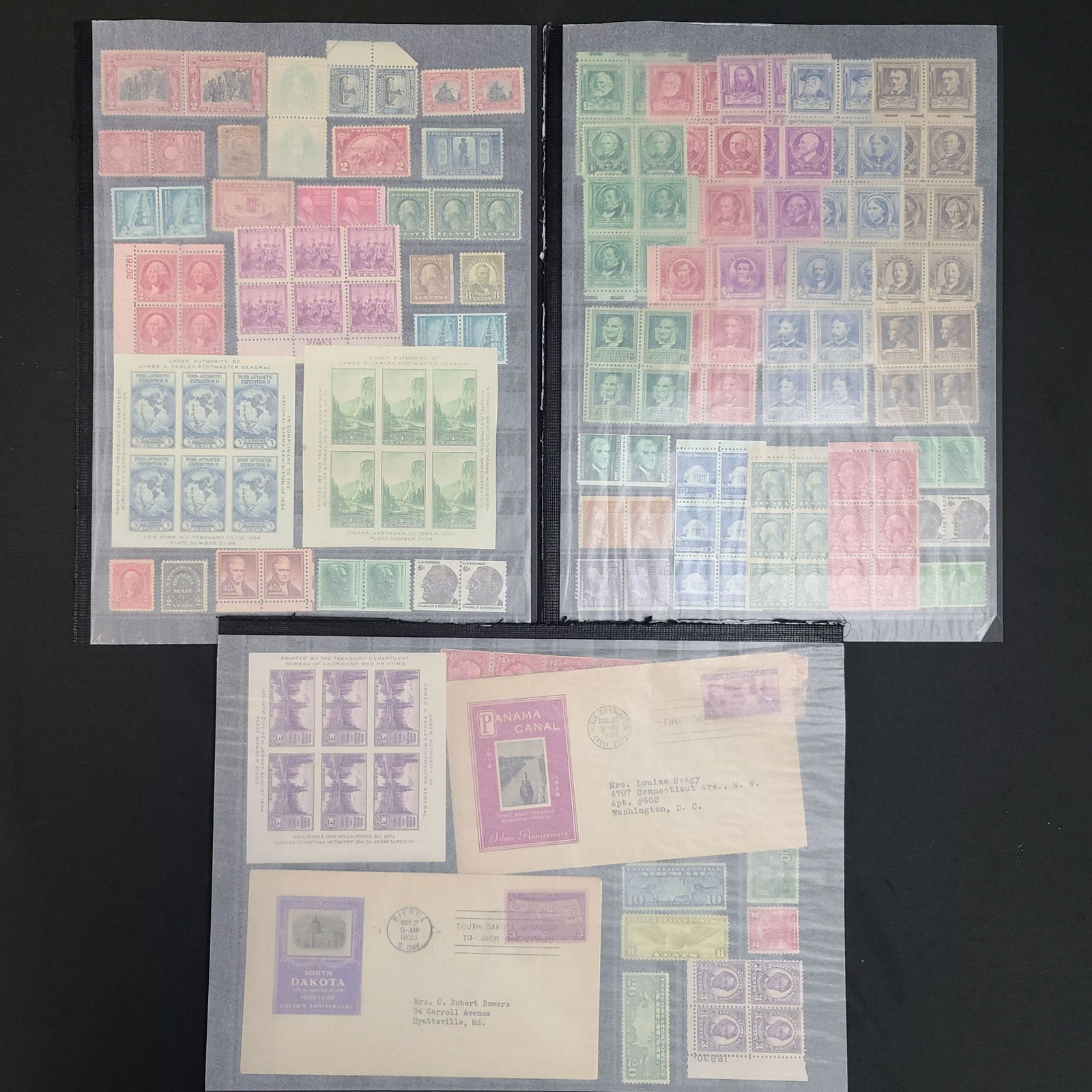 Lot Of 6  Stock Pages Of US STAMPS MOSTLY MINT 20 C (1 of 7)