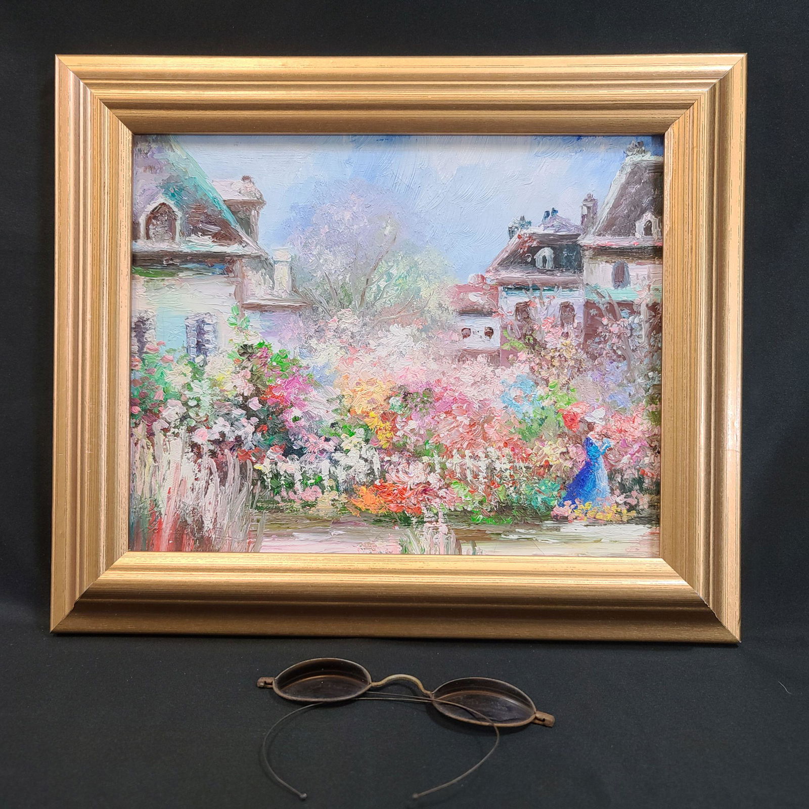 Fine Impressionist O/C Painting W/ A Pair Of Old Glass (1 of 10)