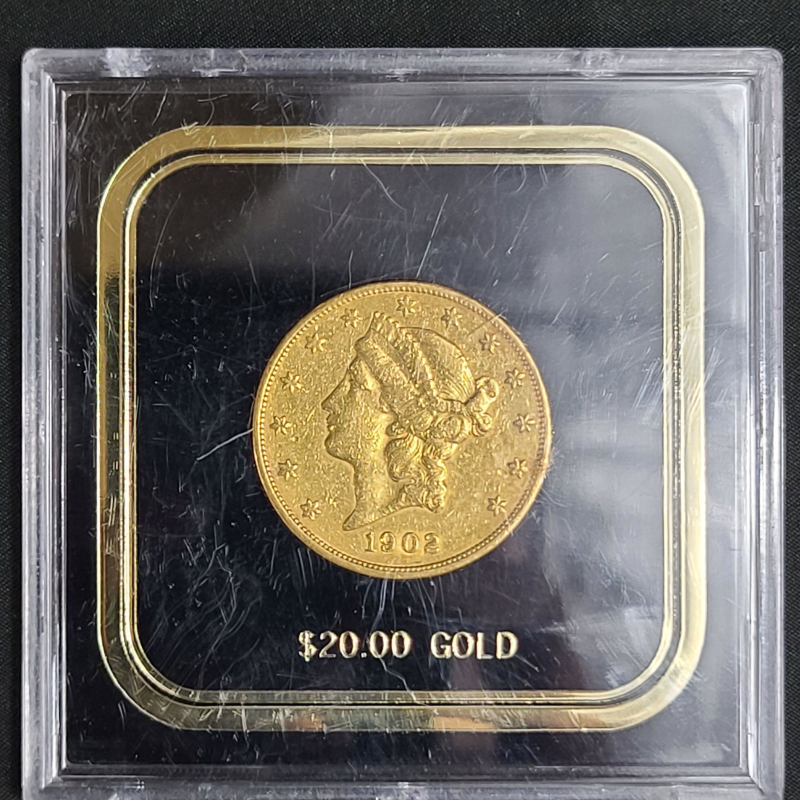 1902-S 20 dollar Liberty Head gold coin: 1902-S 20 dollar Liberty Head gold coin.