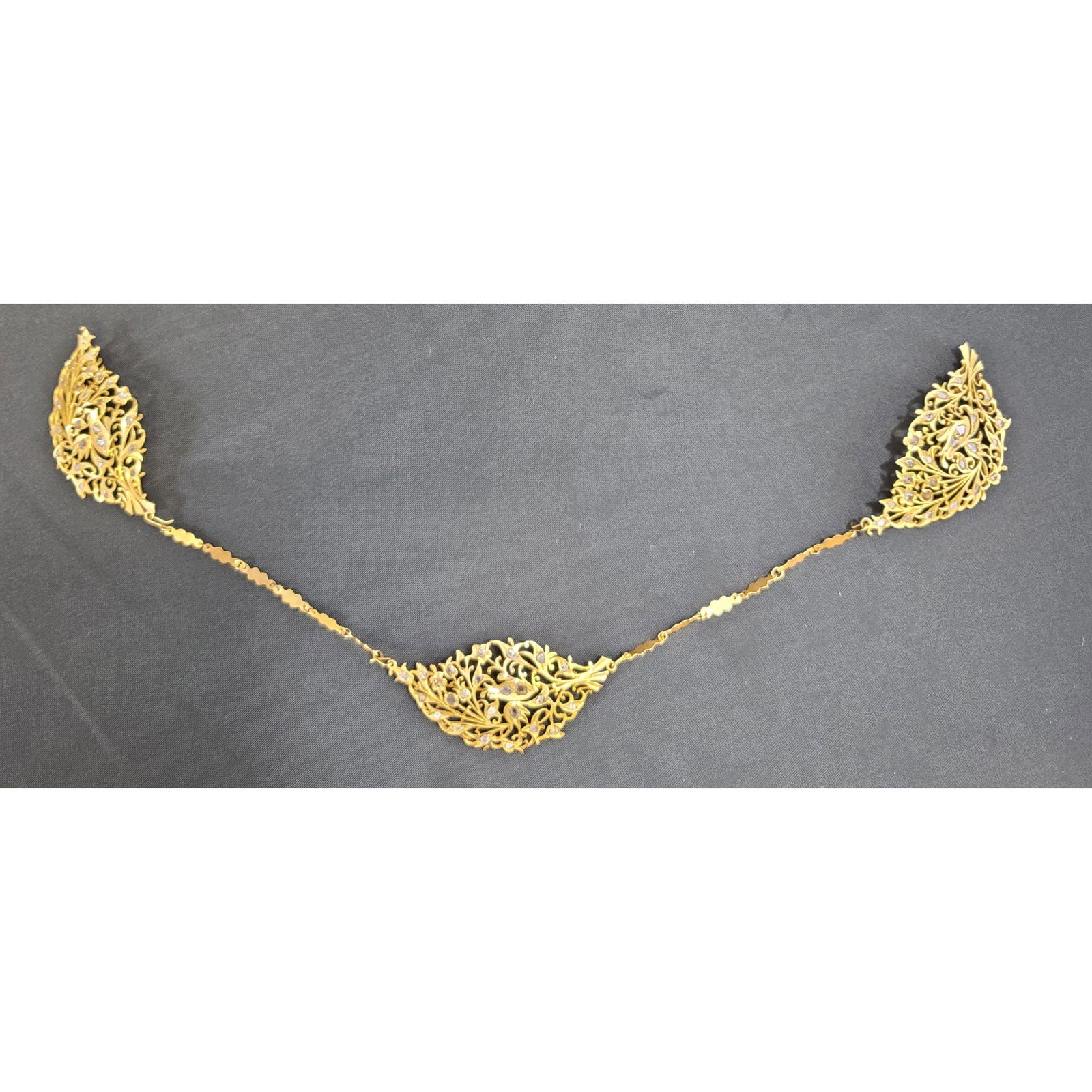 19th C 20k Gold Brooch With Diamond Skins Throughout (1 of 14)