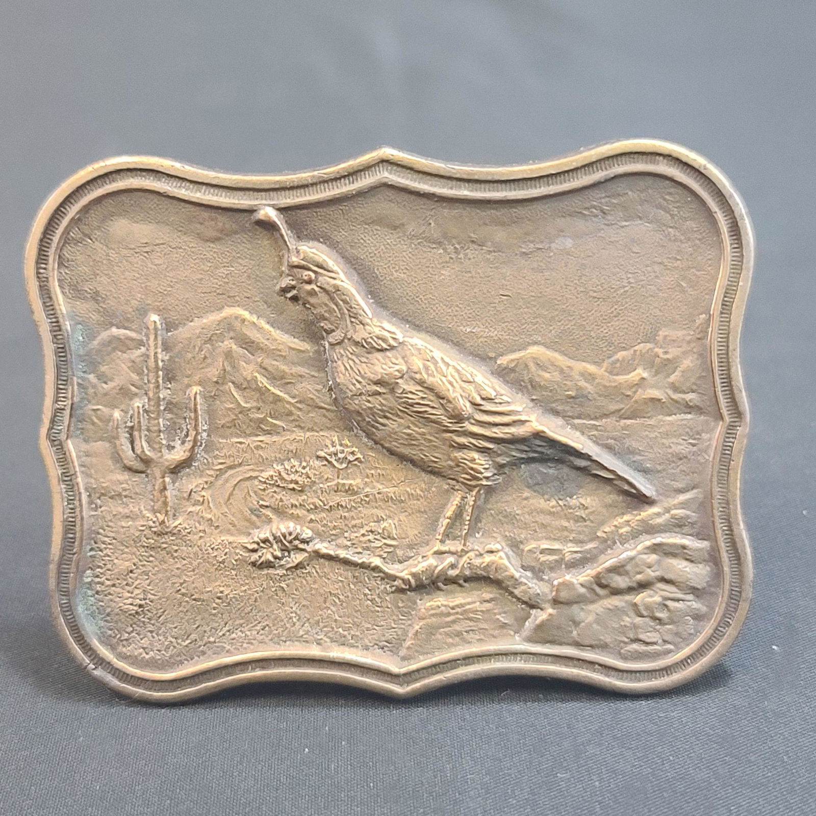 A Vintage Tiffany Studio Bronze belt Buckle (1 of 6)