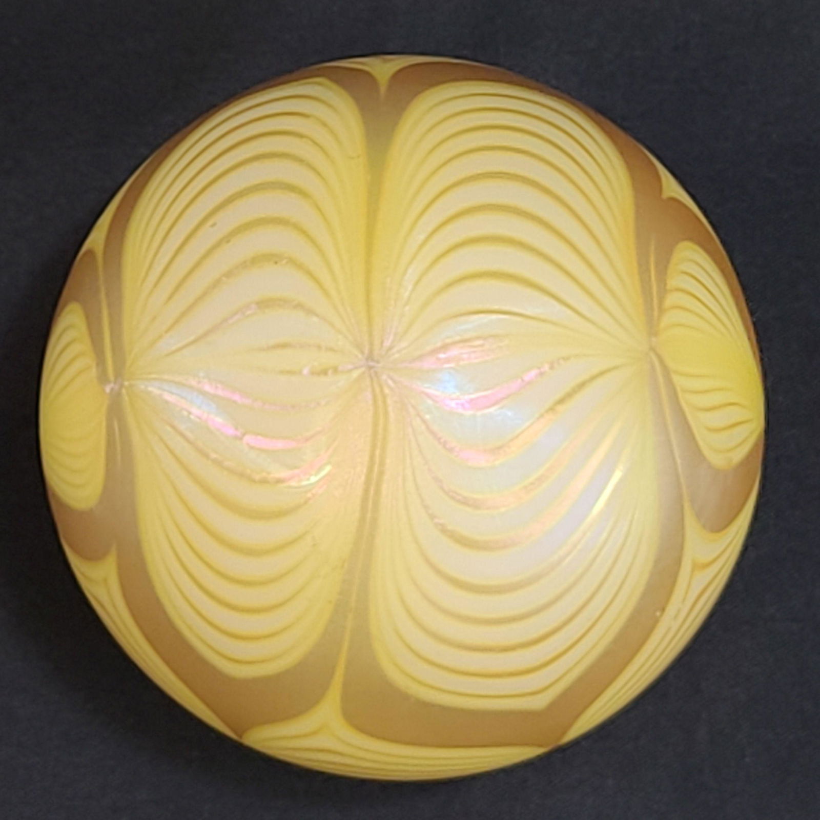 Signed Correia Art Glass Paperweight Pulled Feather De (1 of 8)