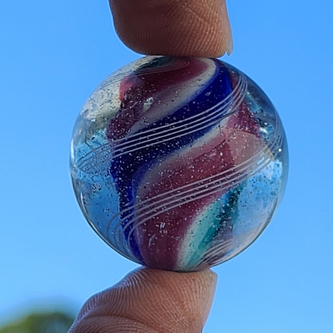 Large Vintage Solid Core Swirl Marble (1 of 19)