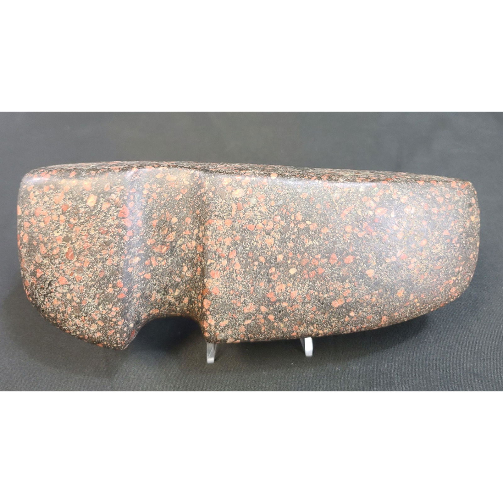 A Grooved Stone Axe Black And Brown Speckles (1 of 18)