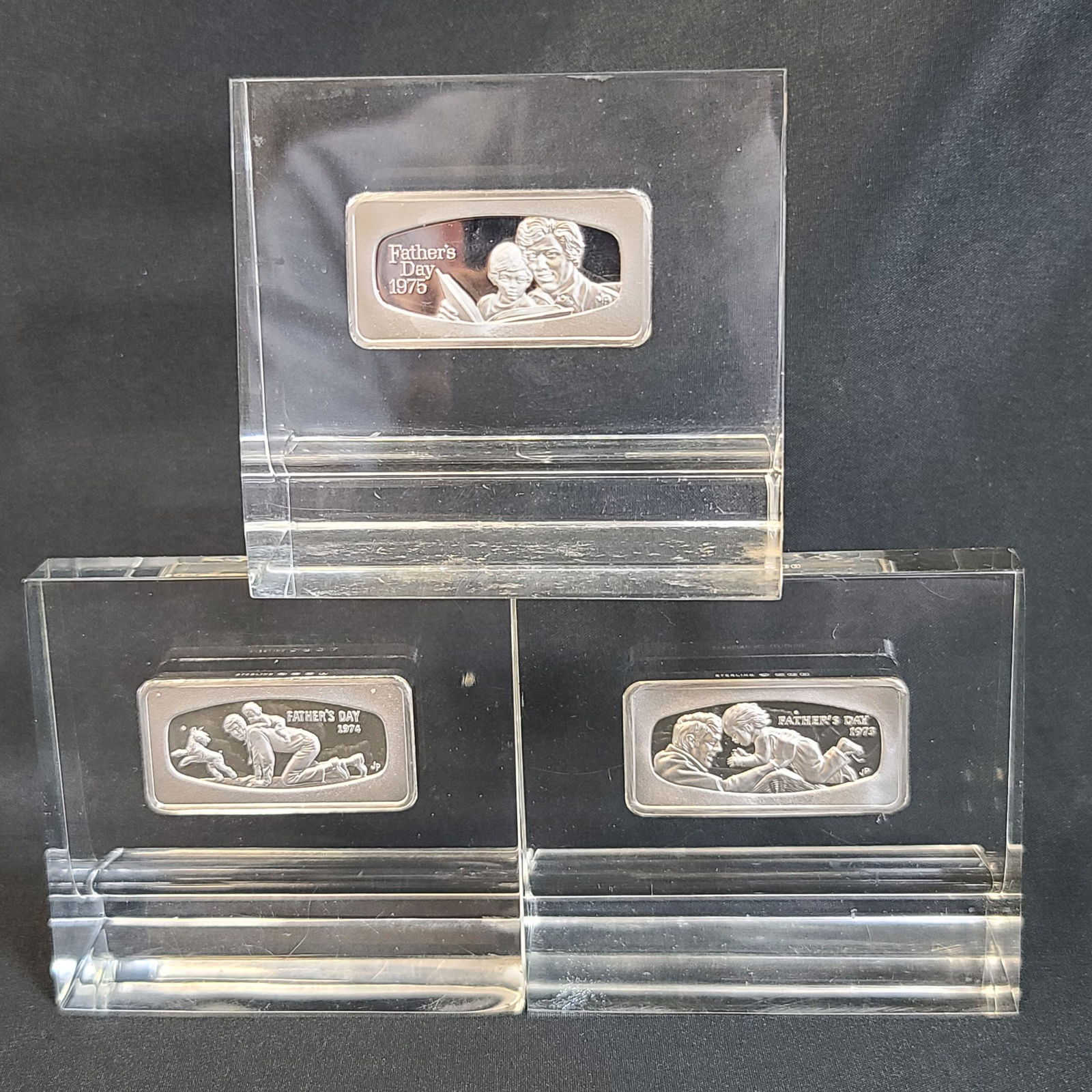 3 Pure Sterling Silver Bars 1000 Grains Each FATHER'S D (1 of 9)