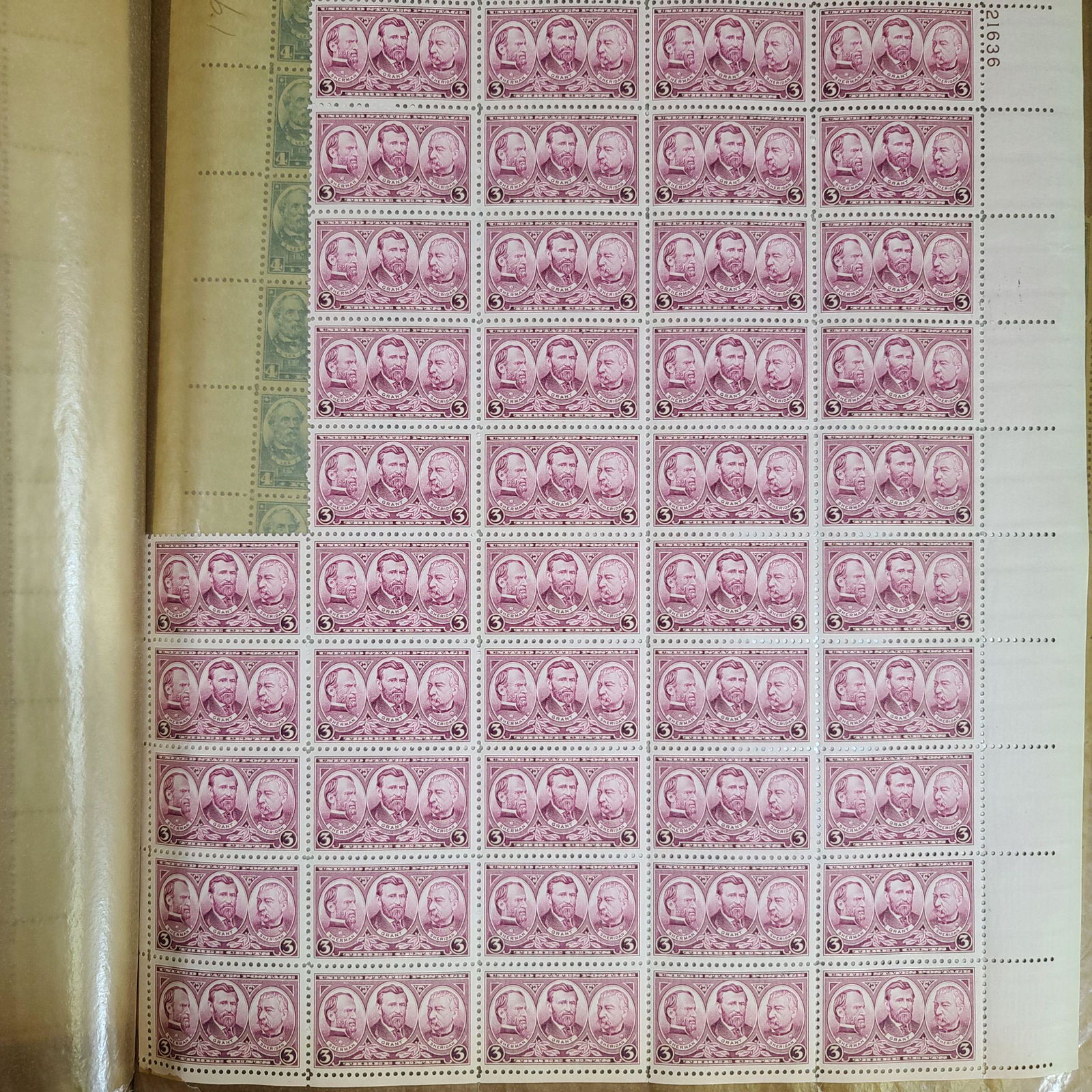31 Pages Of Uncut & Unused Us Stamps Pre 1950's (1 of 20)
