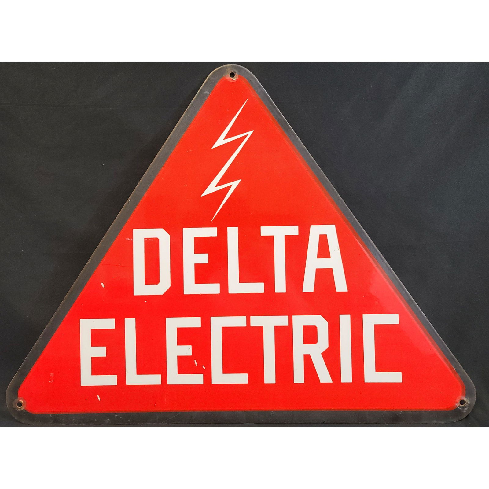 A Vintage Porcelain sign "DELTA ELECTRIC" (1 of 2)