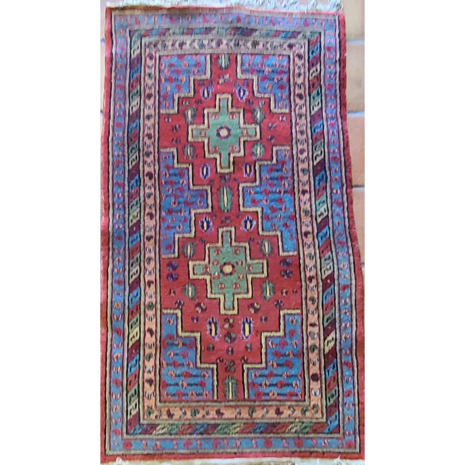 Antique Persian Rug: Antique Persian Rug. Measure 71" x 37"