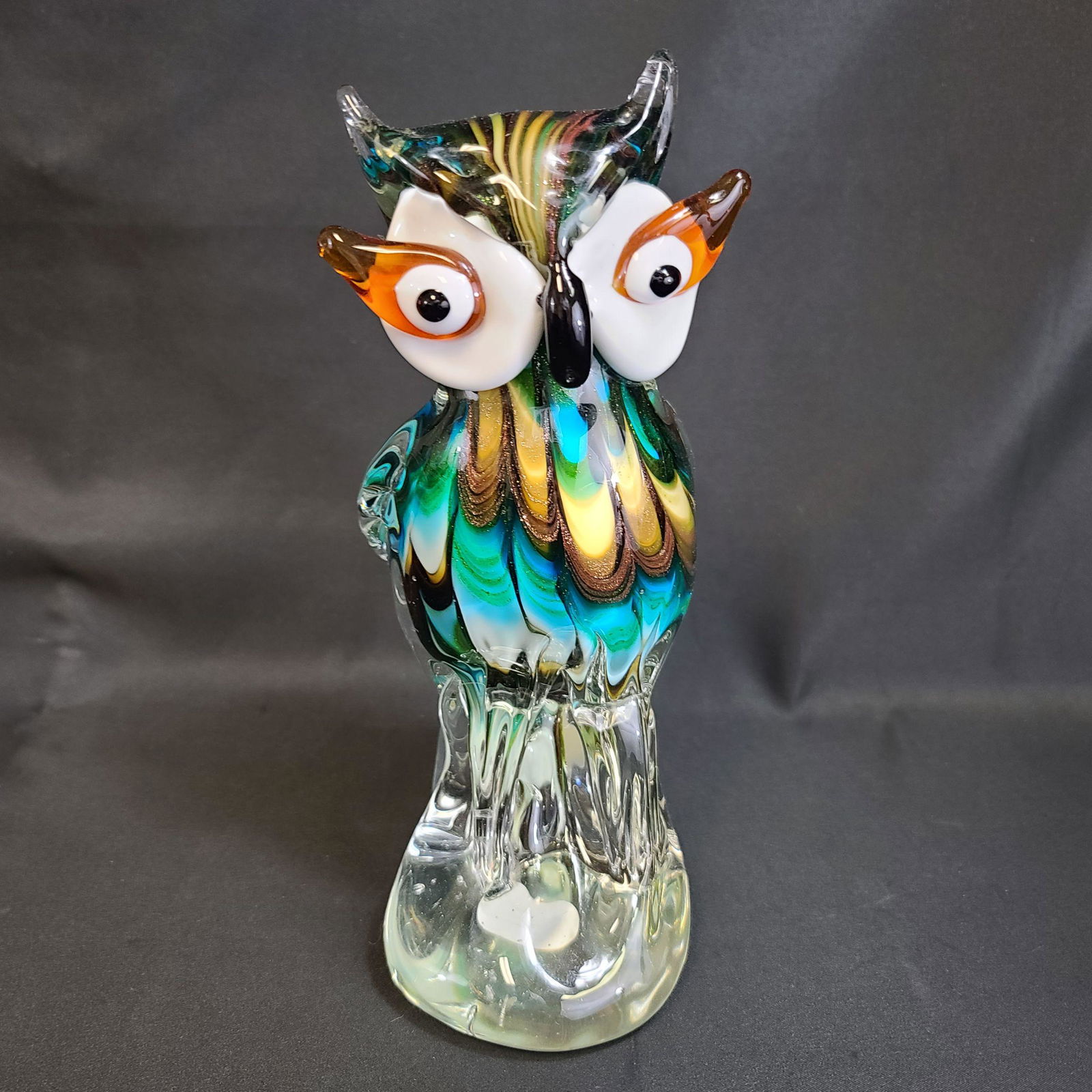 Hand Blown Art Glass Murano Owl Sculpture (1 of 10)