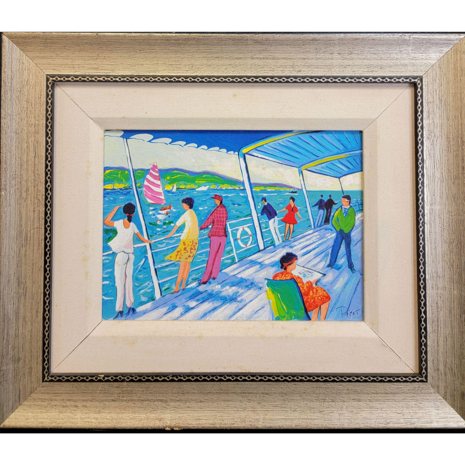 Jean Picot Hand Signed Serigraph Hand Embellish Canvas (1 of 14)