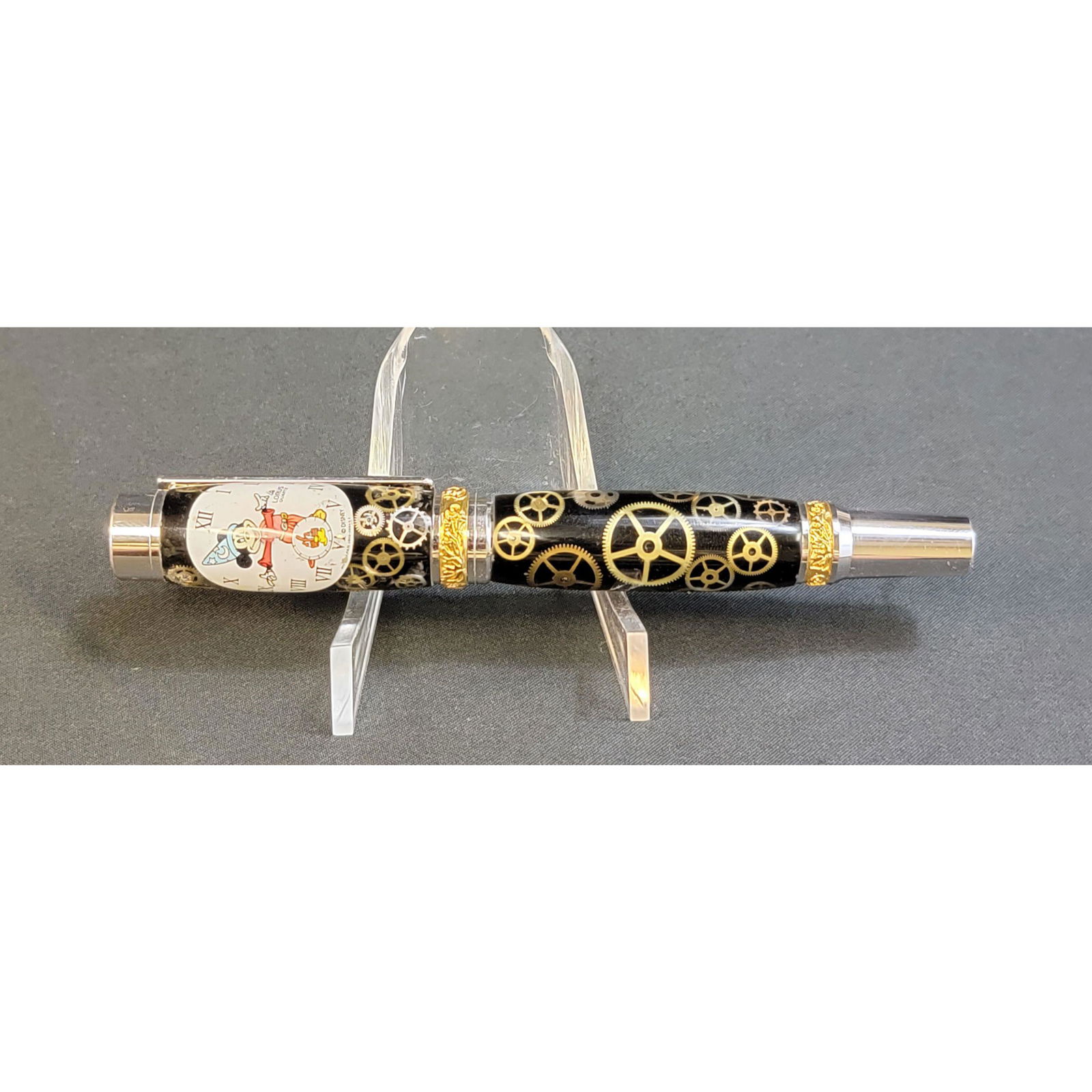 A Fine Handmade Pen Mickey Mouse Watch Face: A Fine Handmade Pen Mickey Mouse Watch Face And Parts Roller Ball. Measure 5.5", Price tag Was $750.00