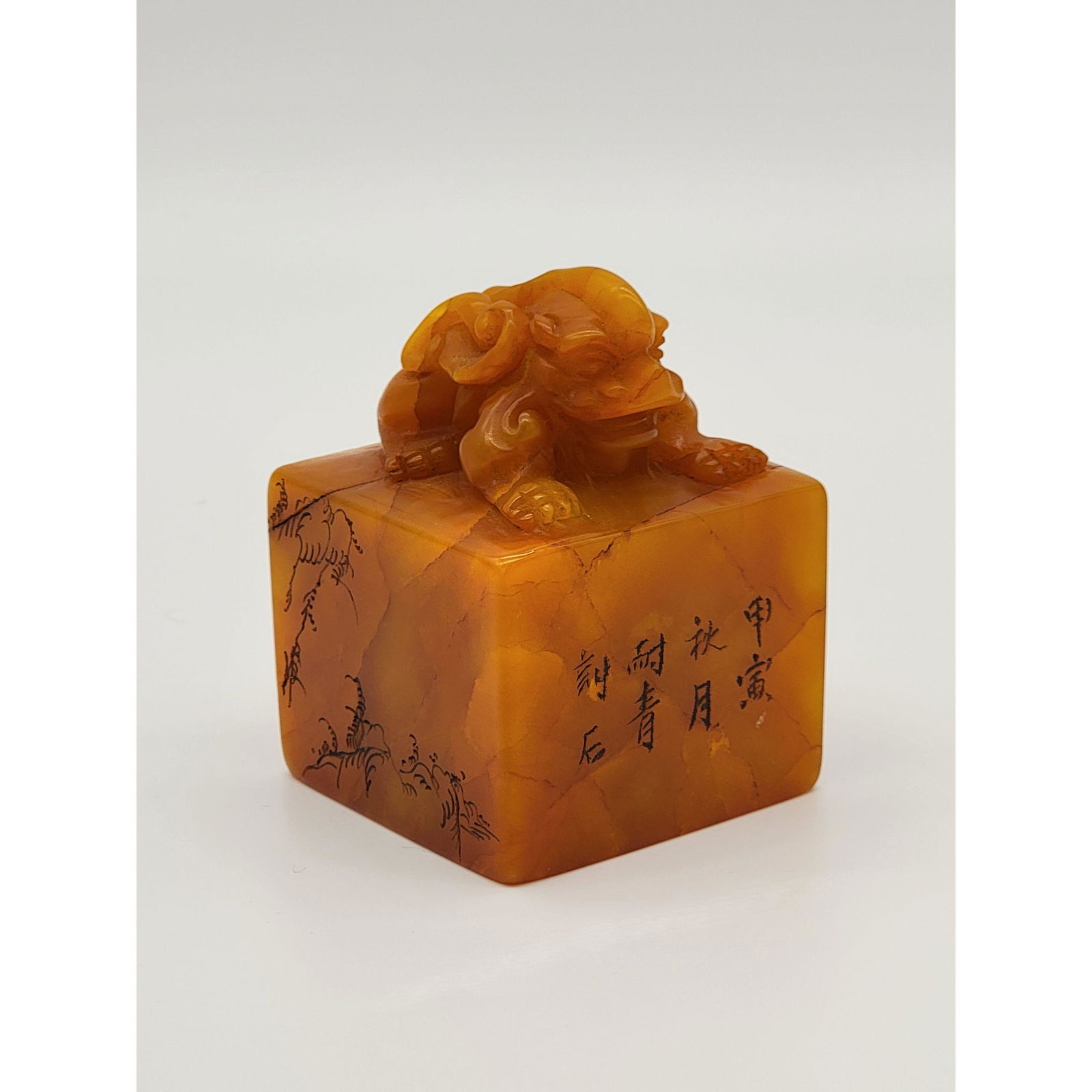 Large Chinese Shoushan Stone Seal W/ Calligraphy 970 G (1 of 19)