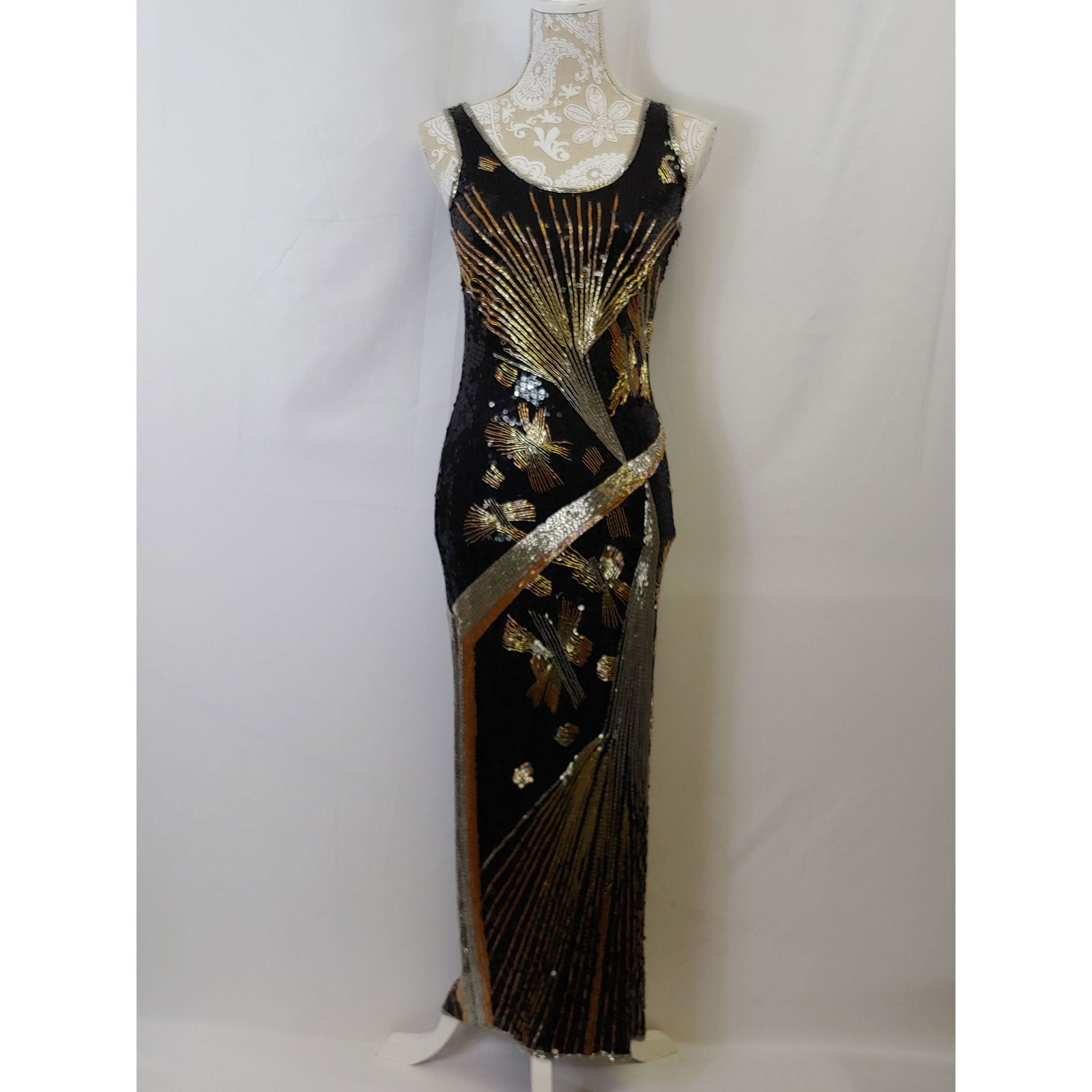 ST Martin vintage designer hand beaded sequin dress (1 of 12)