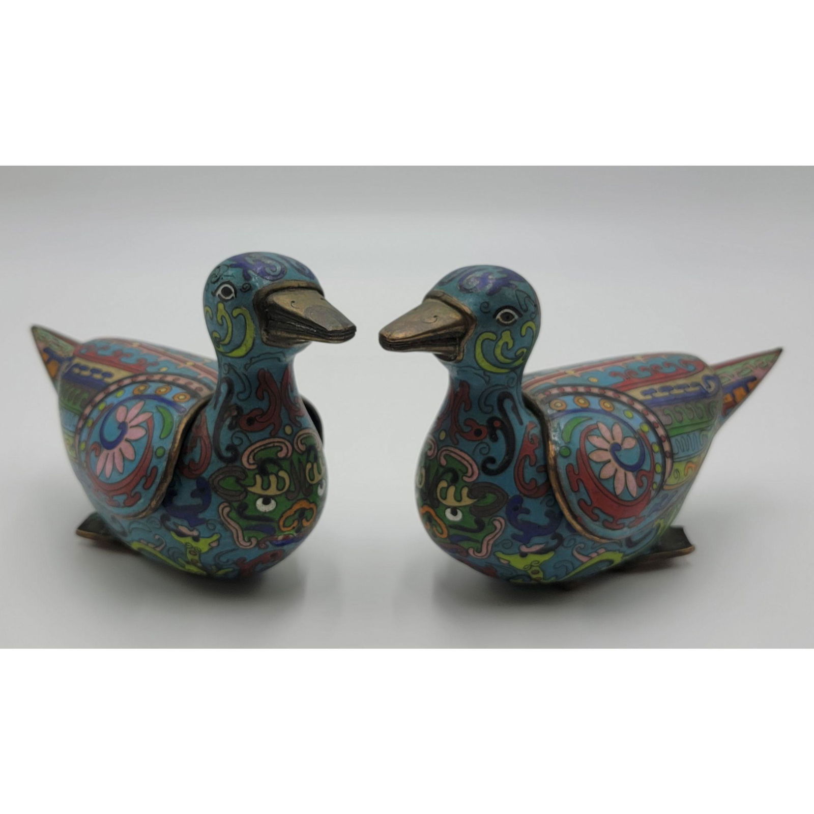 Pair Of Chinese Cloisonné Duck Censers 19th C (1 of 17)