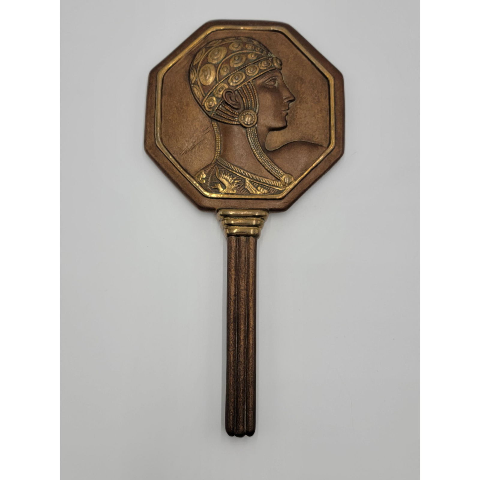 Signed ERTE (1892-1990) Art Deco Bronze Mirror (1 of 16)