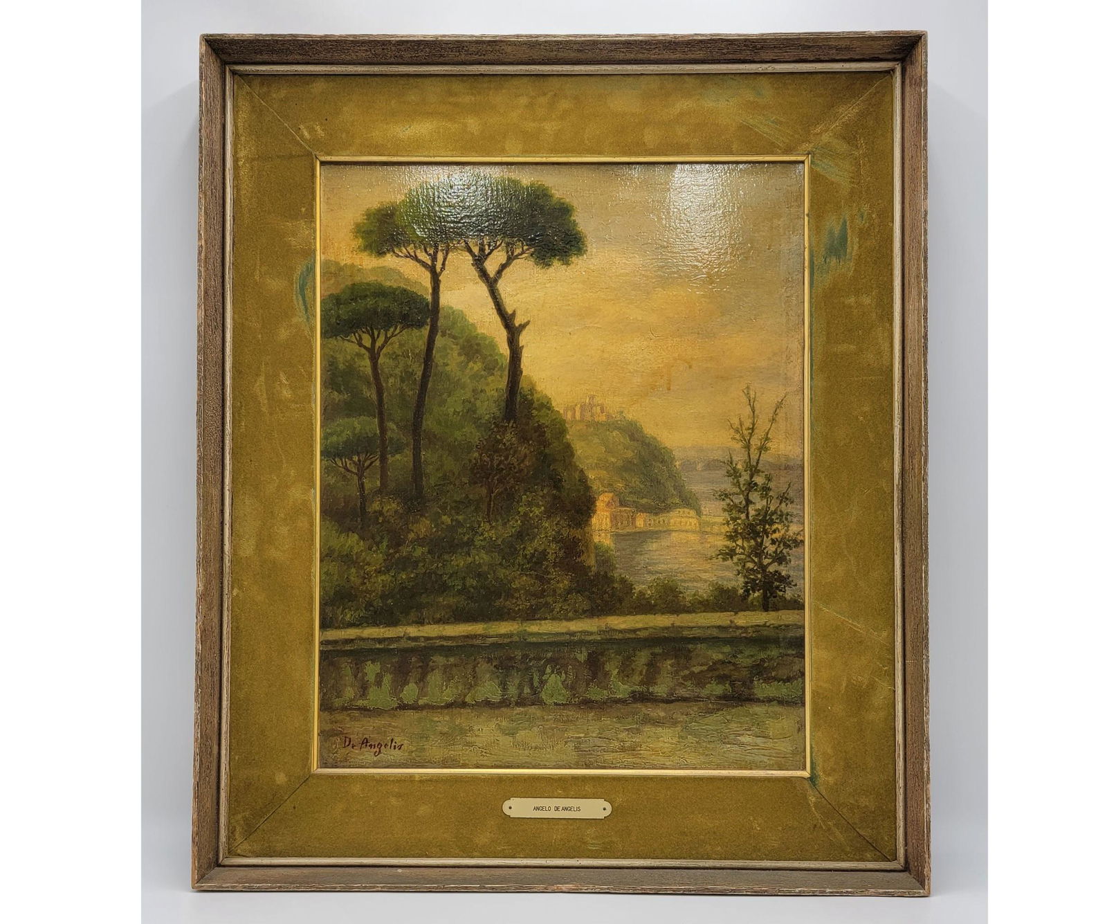Angelo de Angelis O/C Landscape Painting Signed (1 of 13)