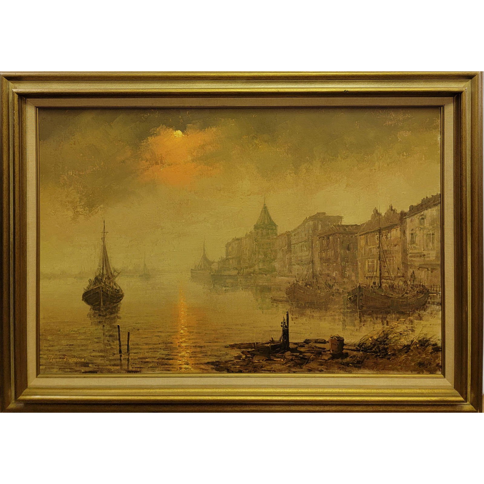 Roelof Dozeman 1924-1996 O/C, Dutch Harbor Seascape (1 of 10)