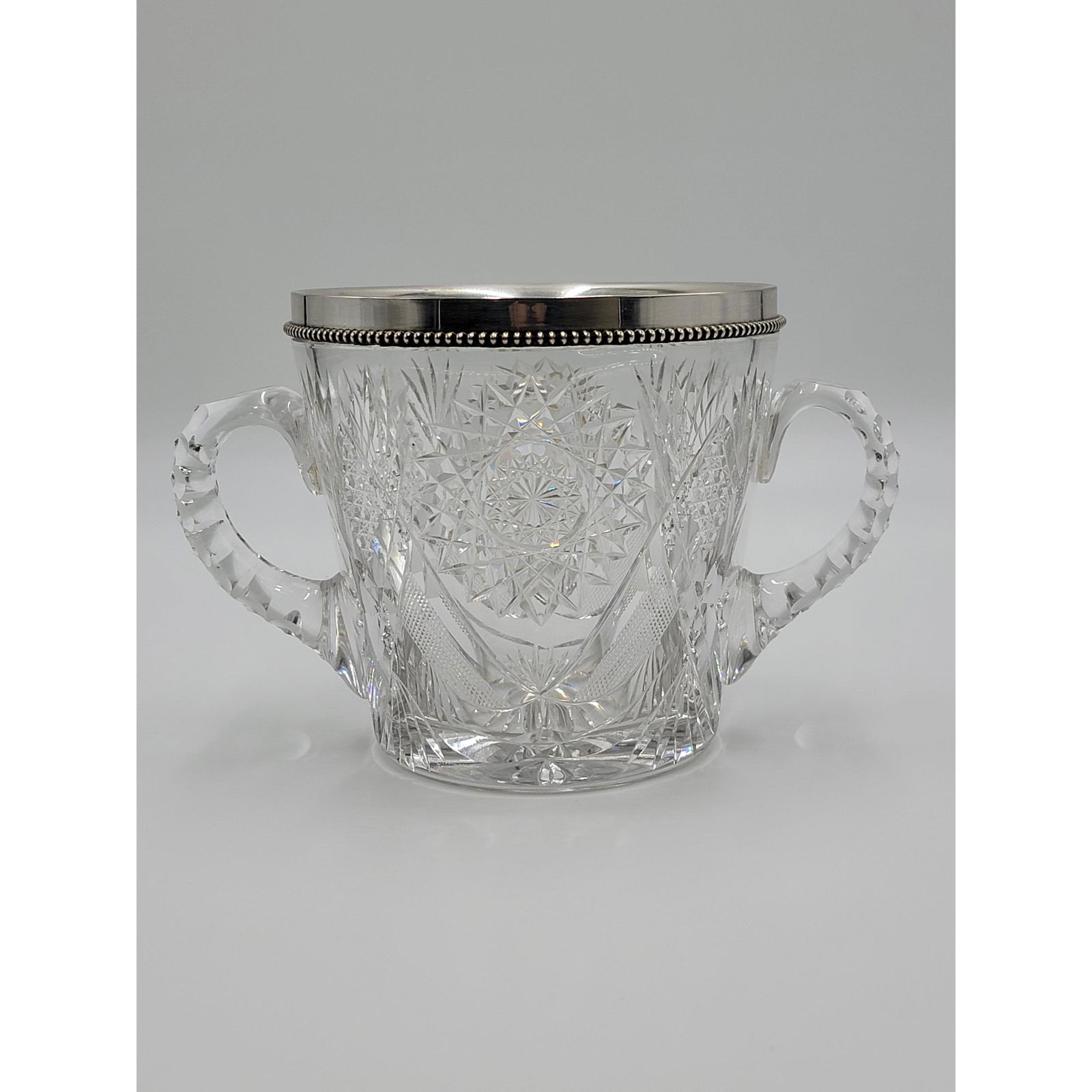 ABP Cut Glass "Meriden" Two Handle Ice Bucket With Wil (1 of 14)