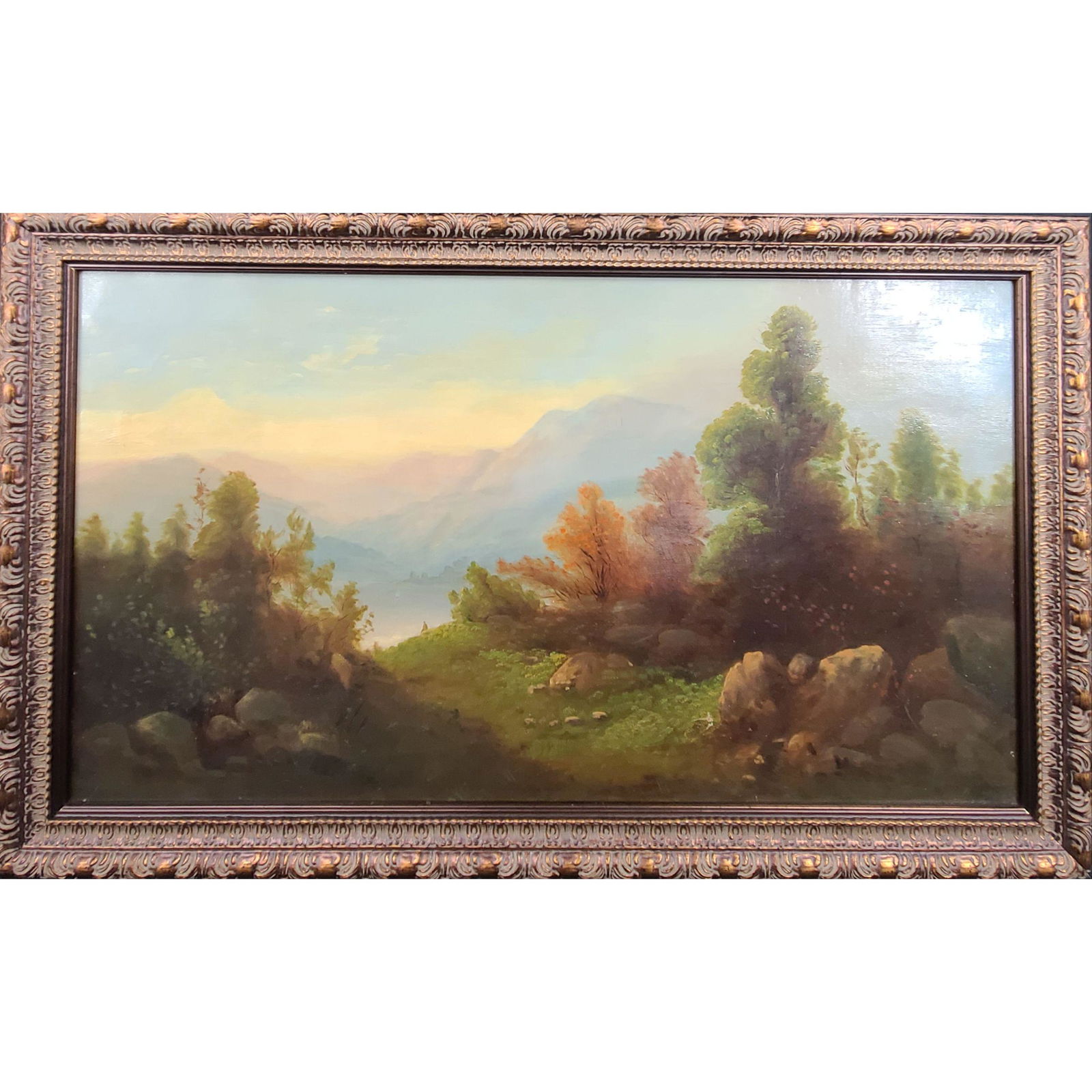 Antique Oil On Canvas Landscape Painting HUDSON VALLEY? (1 of 8)