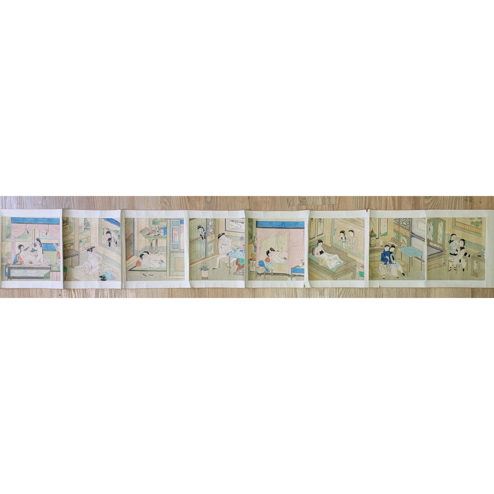 Old Chinese Erotica Painting On SIlk (1 of 11)