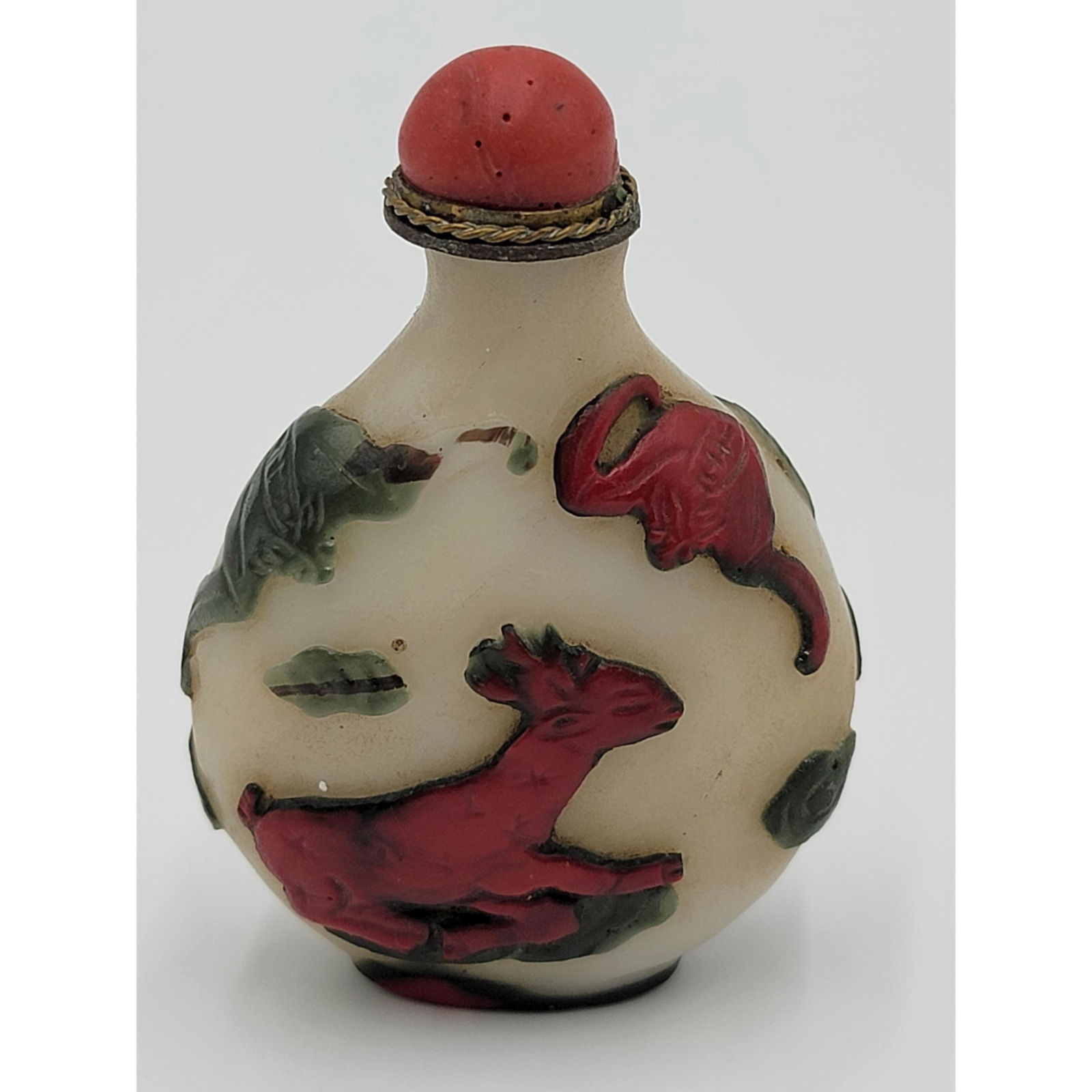 Old Chinese Snuff Bottles Peking Glass (1 of 17)