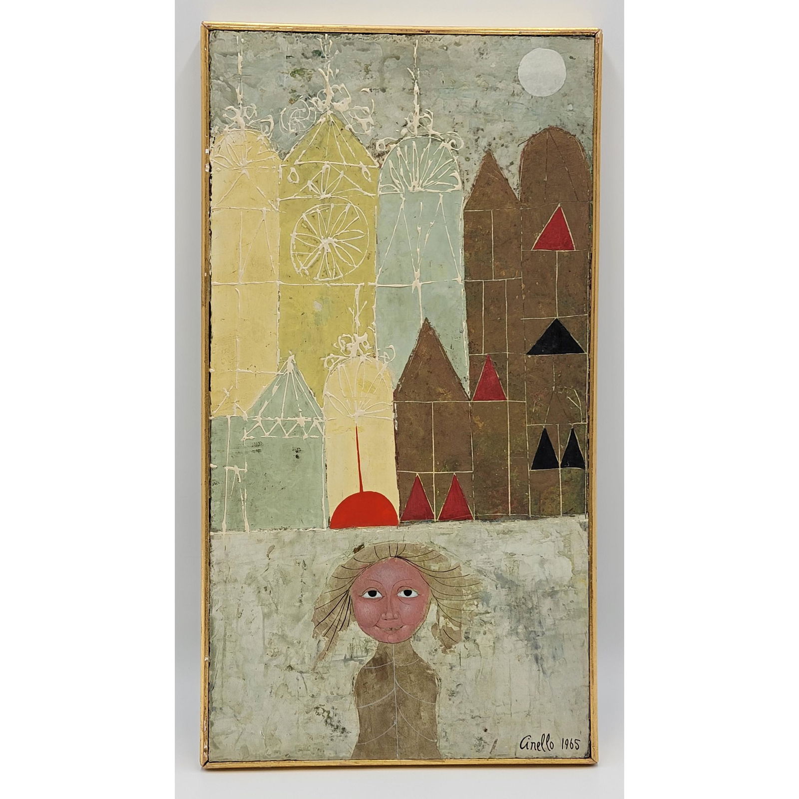 Losi Cinello 1928-1982 Italian Mix Media Painting (1 of 16)