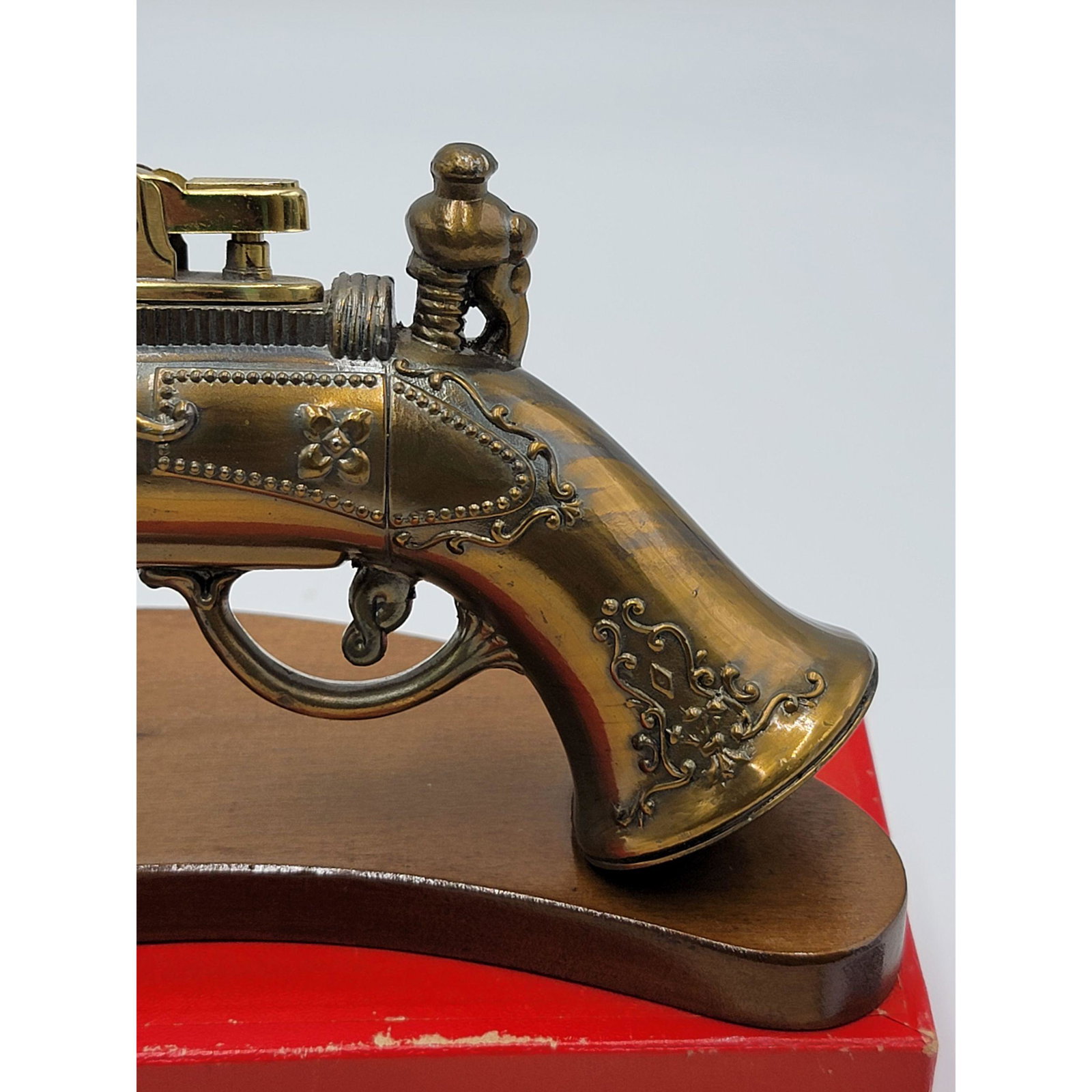 Vintage Flintlock Gun Lighter With Original Box - 2