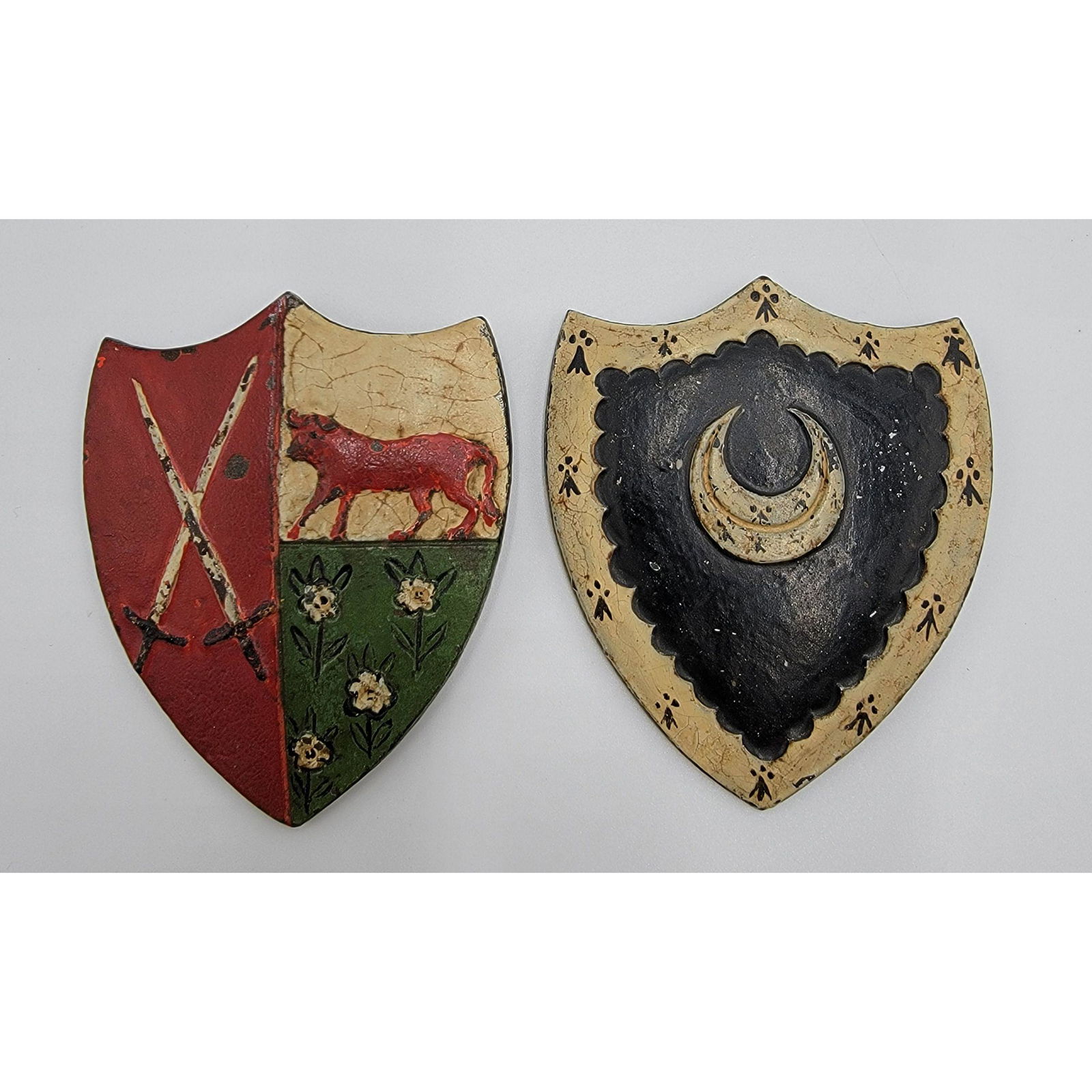 2 19th C Napoleonic Foot Soldiers Identity Shields (1 of 9)