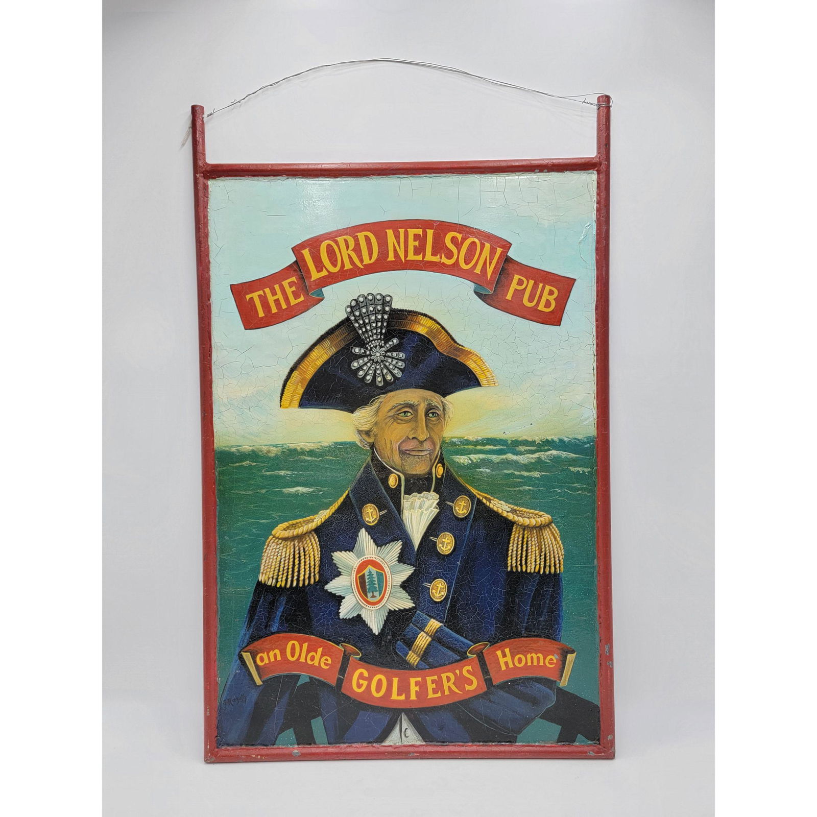 THE LORD NELSON  PUB SIGN Double Sided  Artist Signed (1 of 15)