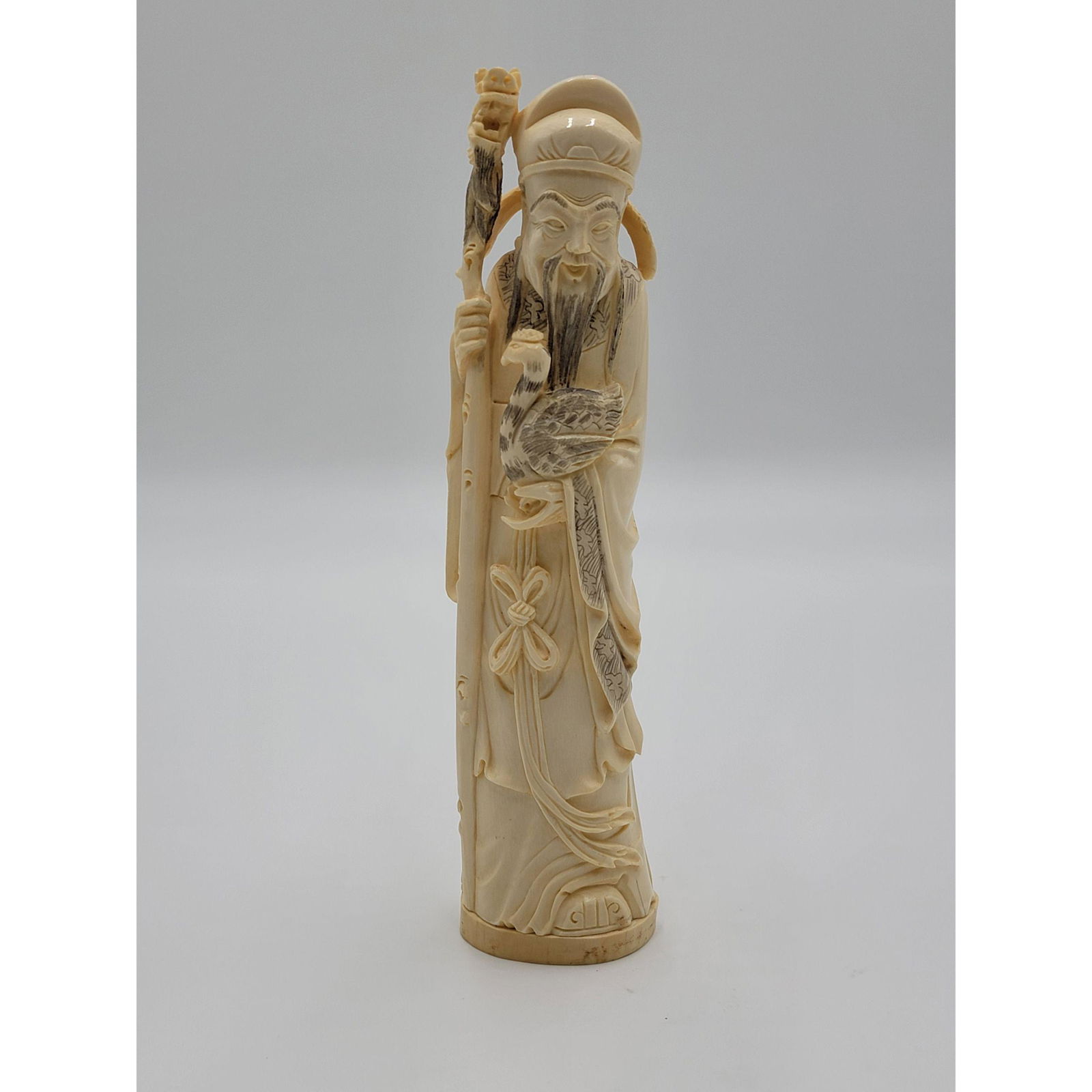 Antique Chinese Carved Figure Signed 336 Grams (1 of 7)