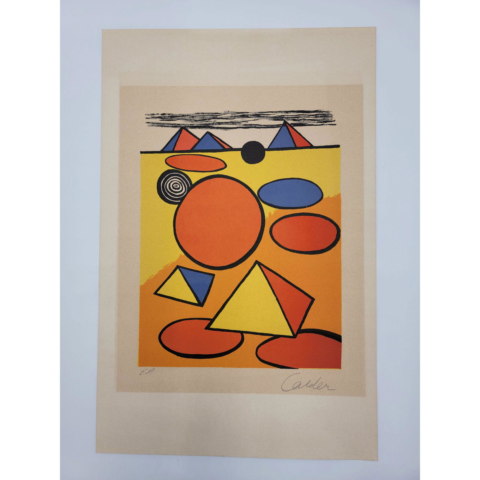 Rare Lithograph Signed In Pencil W/ COA "PYRAMIDS" (1 of 7)