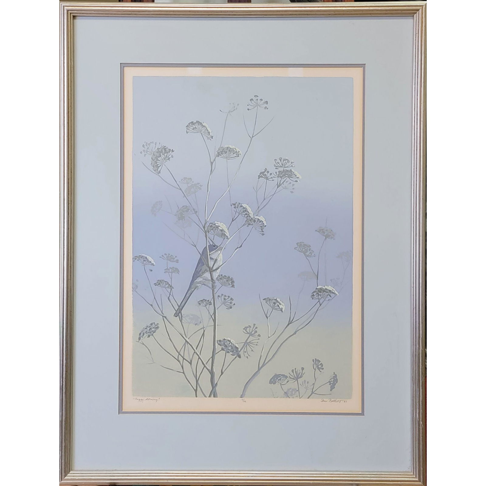 Dorr H Bothwell 1902-2000 Foggy Morning Lithograph Sign (1 of 6)