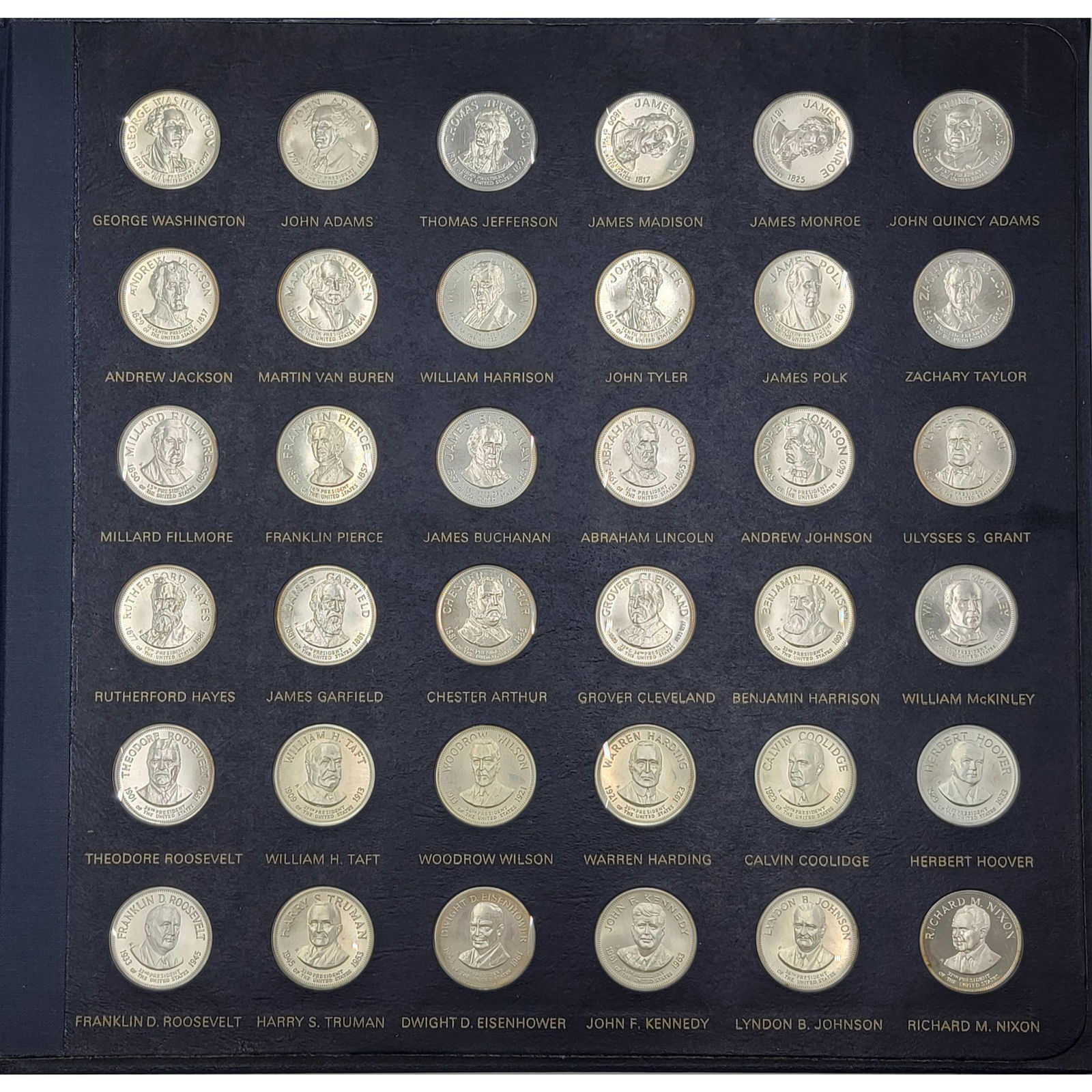 Franklin Mint Sterling Silver Presidential Medals 1970 (1 of 5)