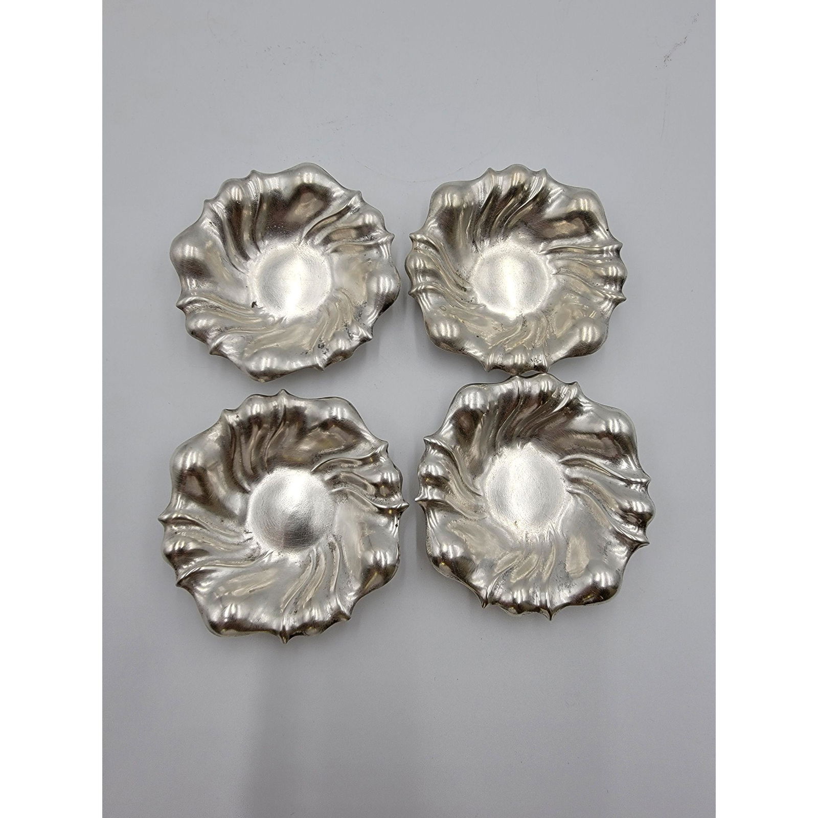 Set Of Sterling Silver Salts 76 Grams With Hallmark: Set Of Sterling Silver Salts 76 Grams With Hallmark