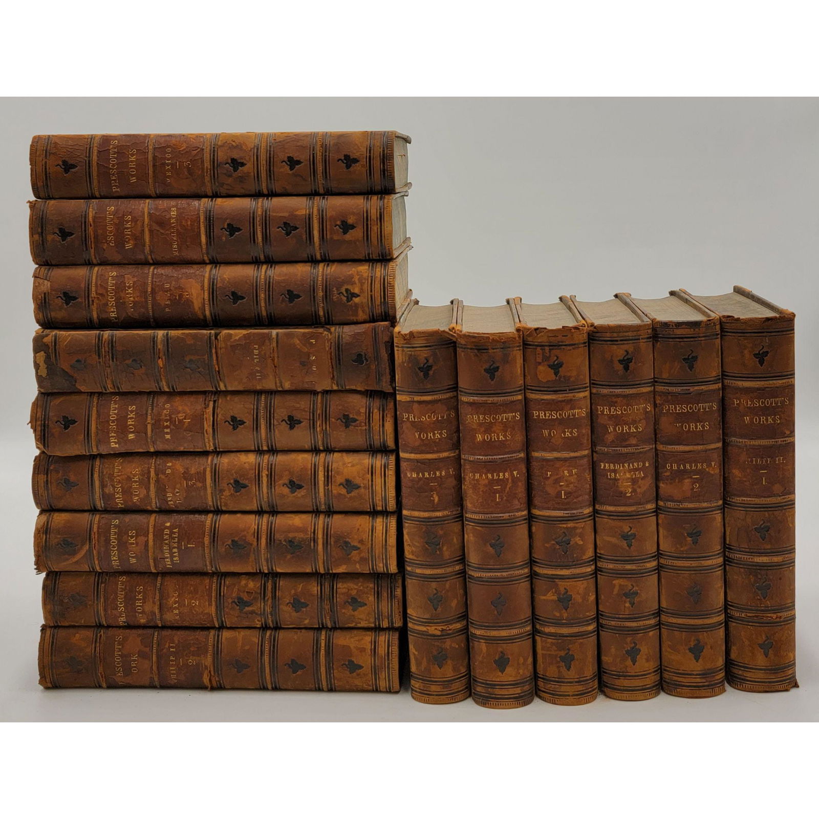 Books 15 Volumes 1857 Works Of William H Prescott (1 of 20)