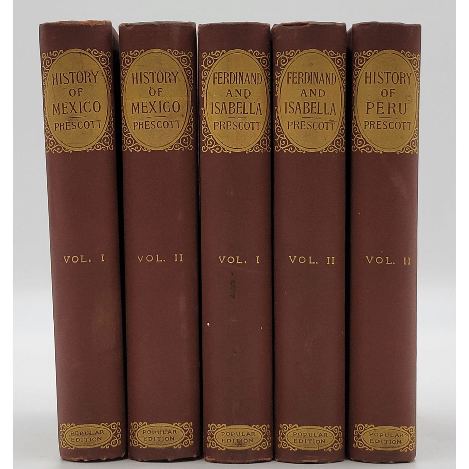 Books William H Prescott Popular Edition 5 Volumes (1 of 5)