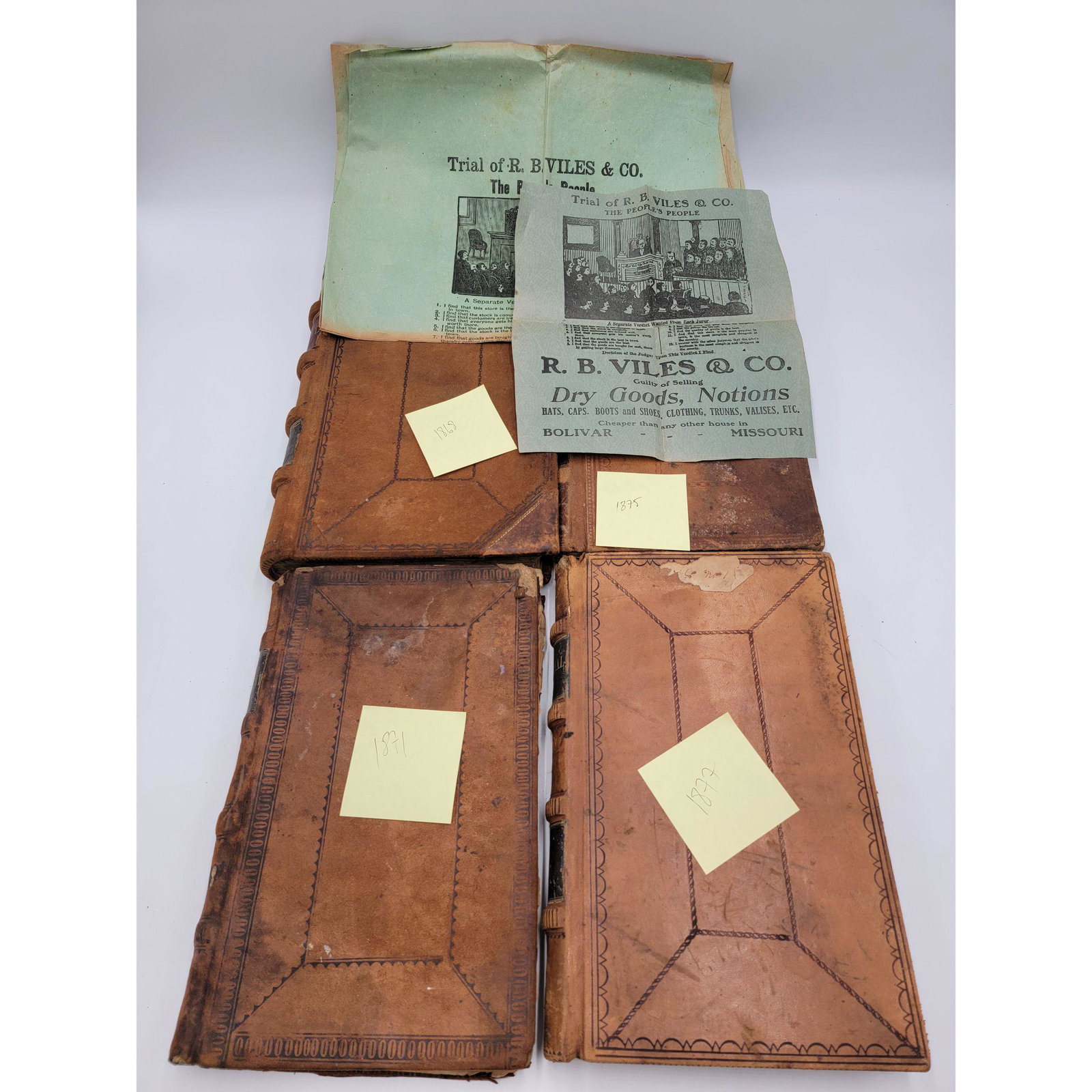 1868-71-75-77 Antique Ledger R.B Viles & Co? Bolivar Mo (1 of 19)